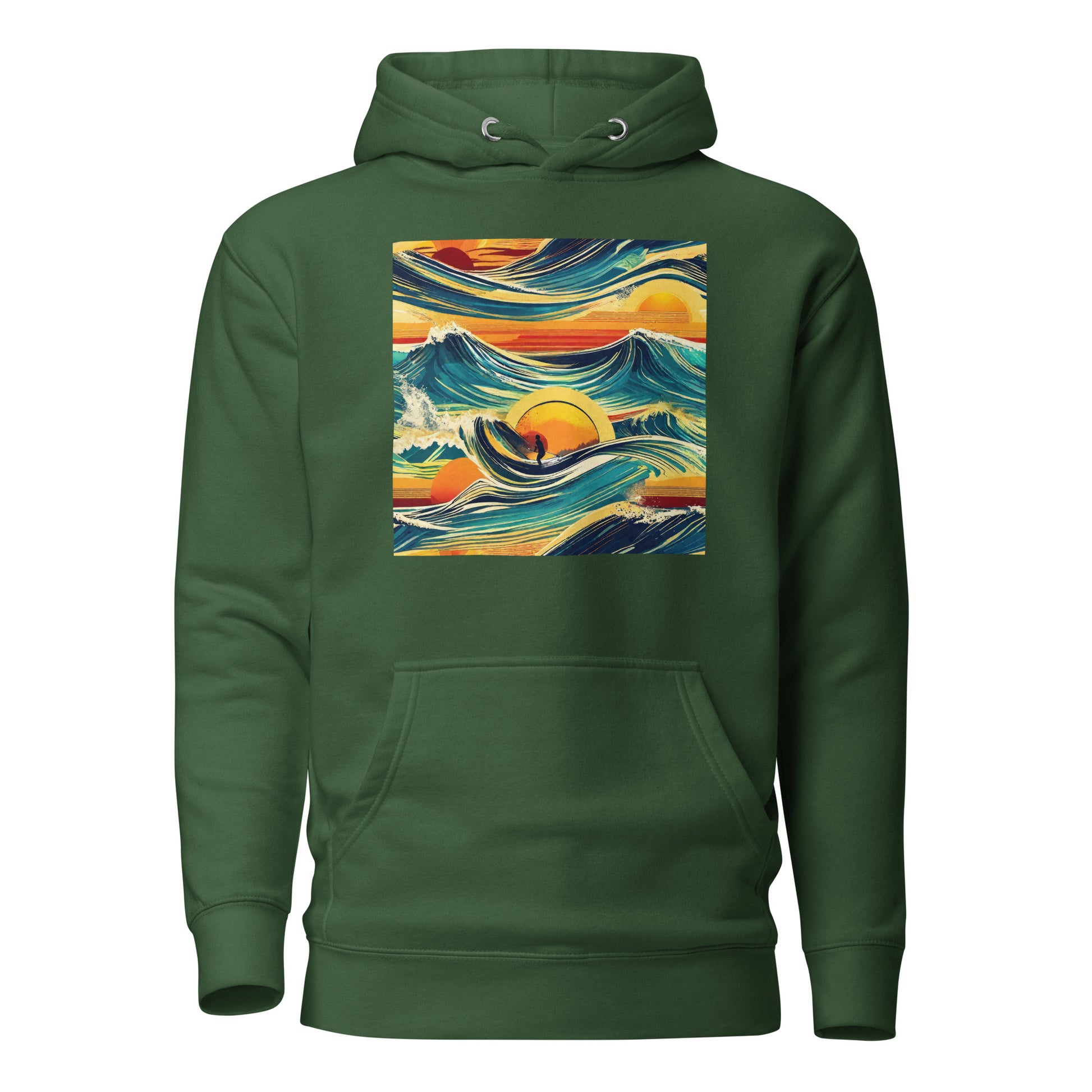 Surf's Up Women's Hoodie Forest Green