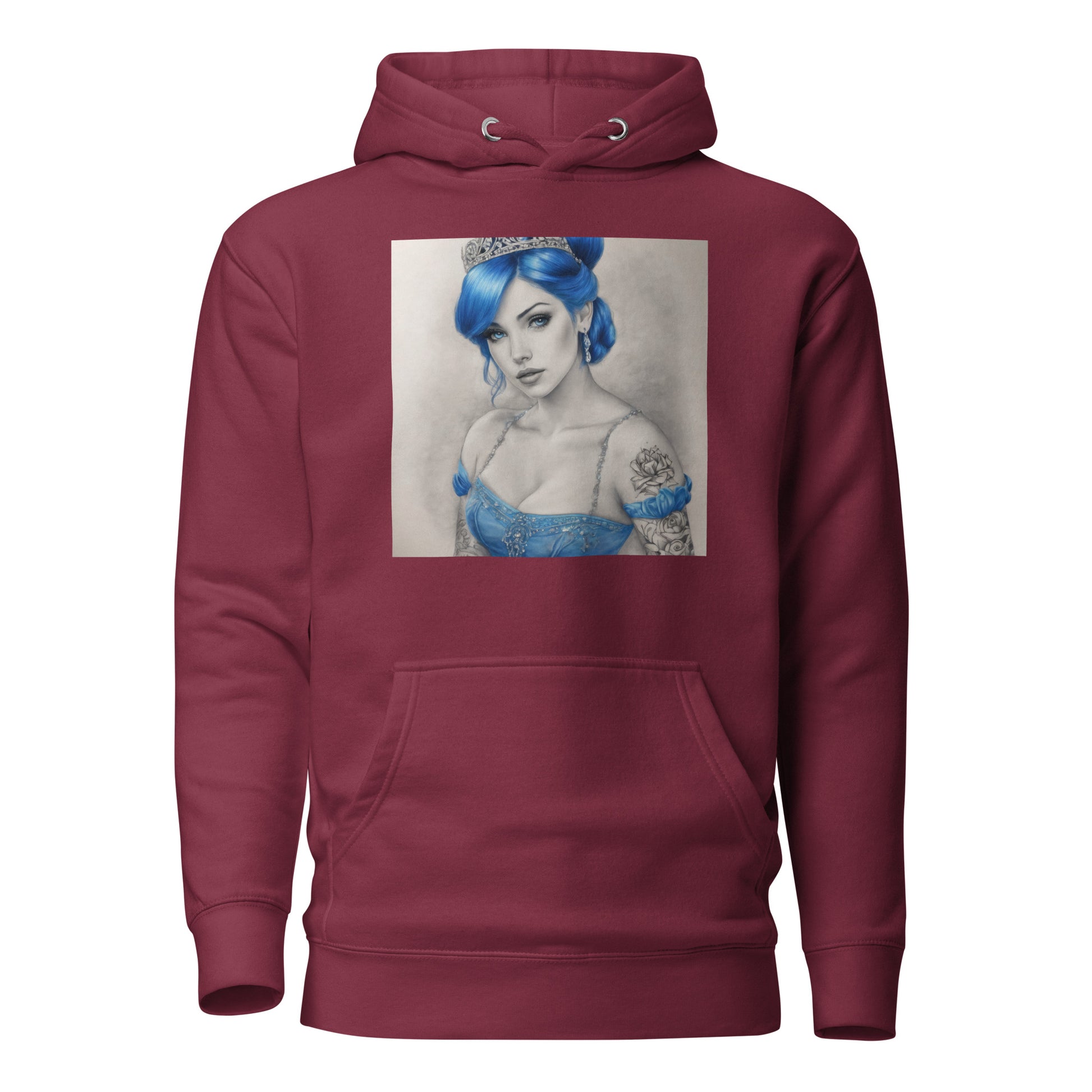 Cinderella with Tattoos Hoodie Maroon