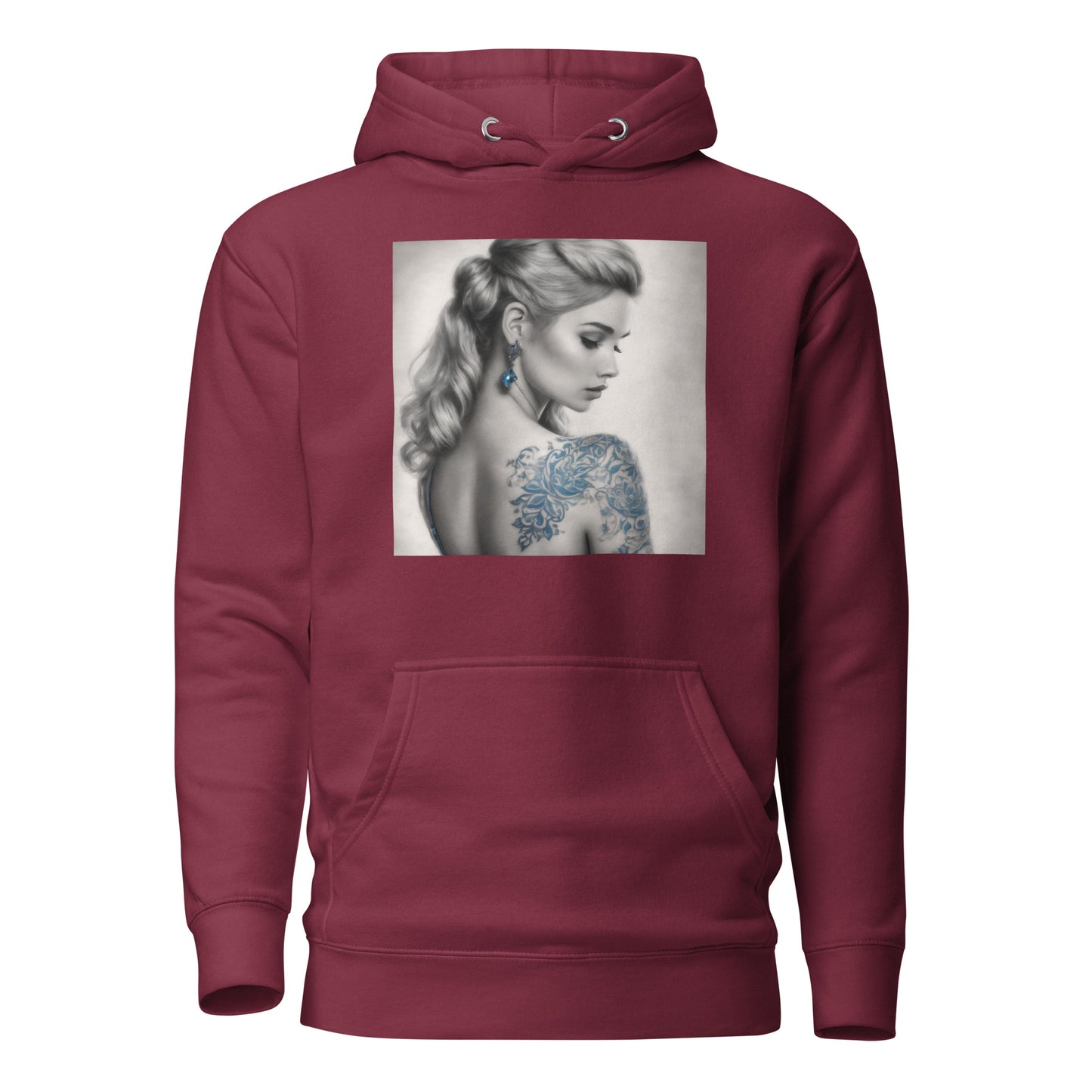 Inked Cinderella Women's Hoodie Maroon