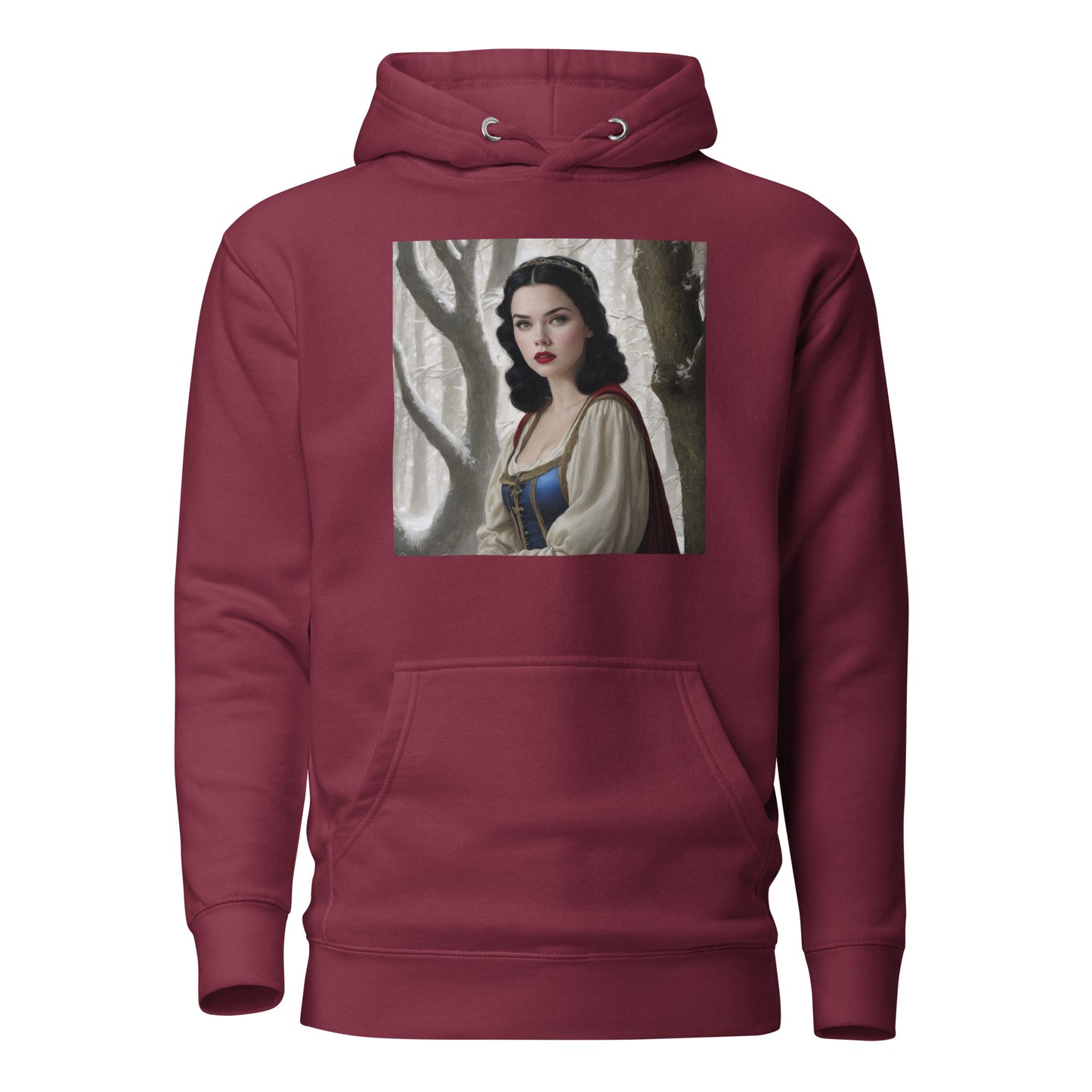 Snow White in Forest Hoodie Maroon