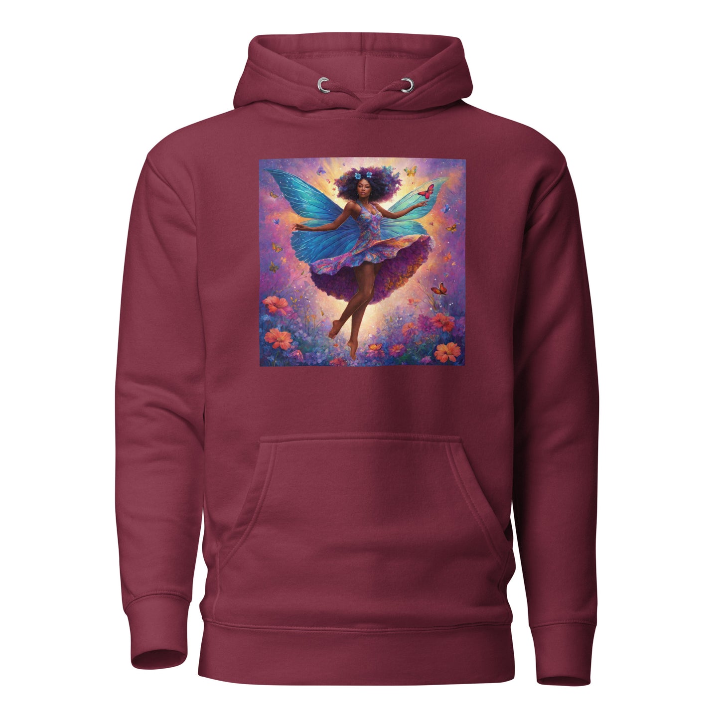 Peaceful Fairy Women's Hoodie Maroon