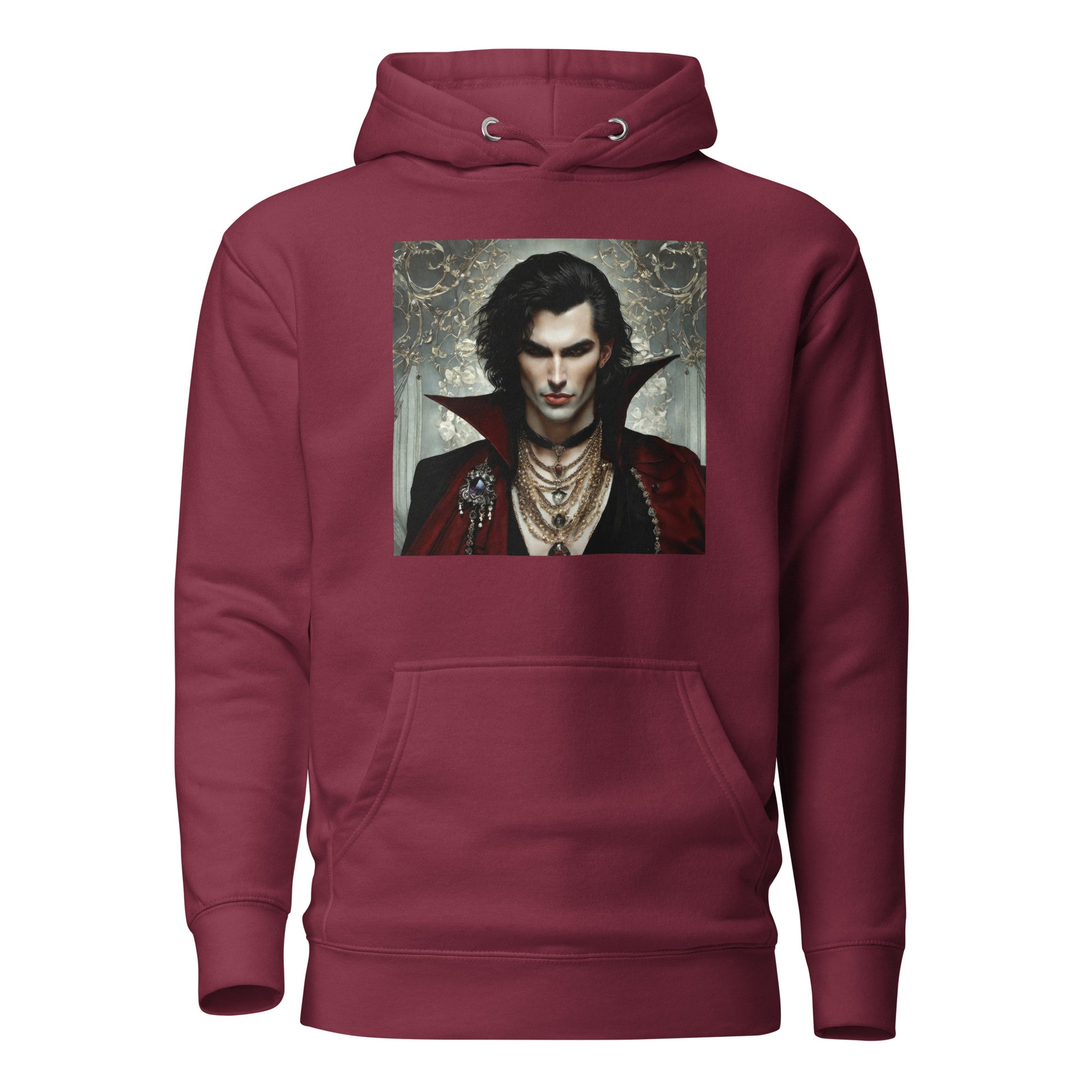 Alluring Vampire Women's Hoodie Maroon