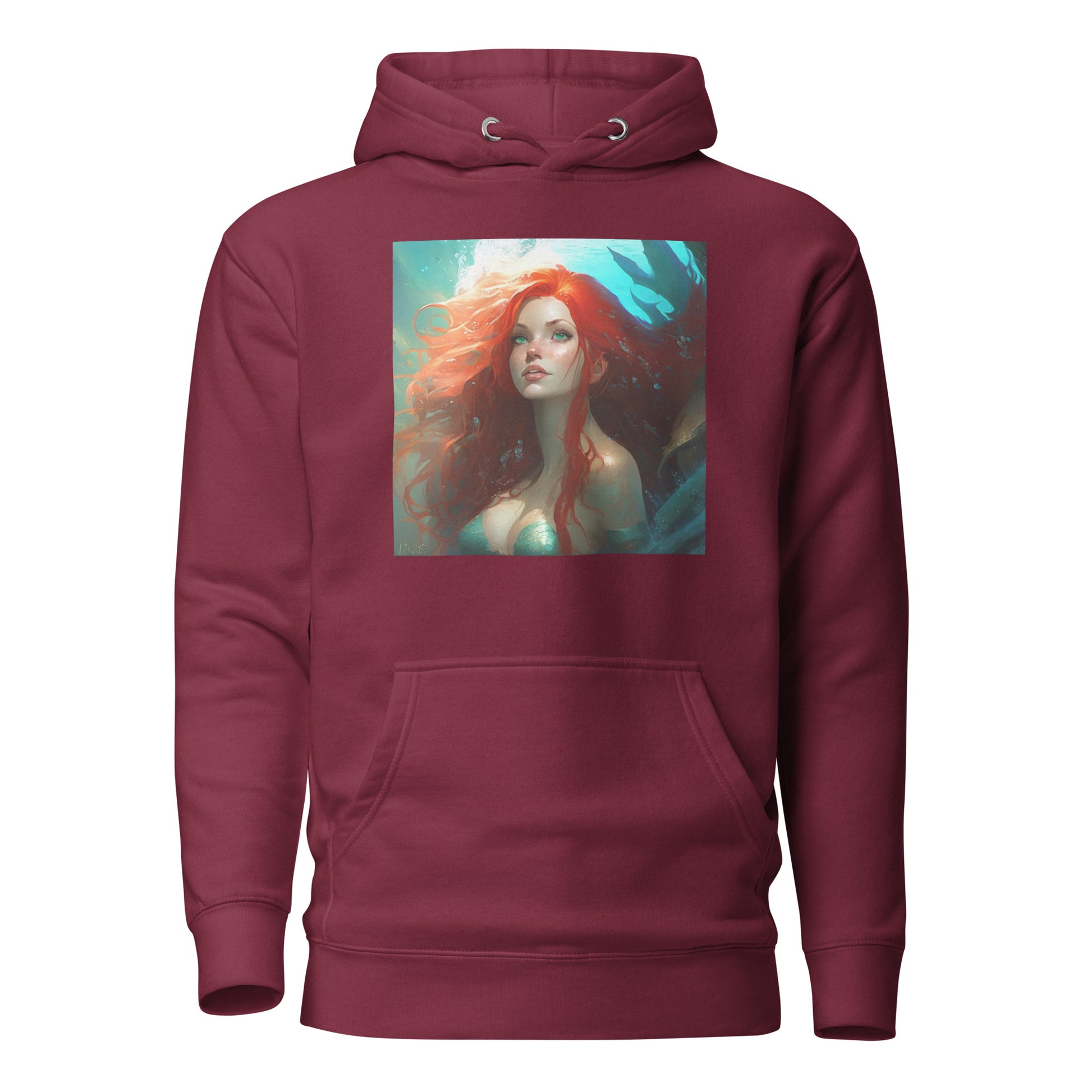 The Little Mermaid Under the Sea Women's Hoodie Maroon