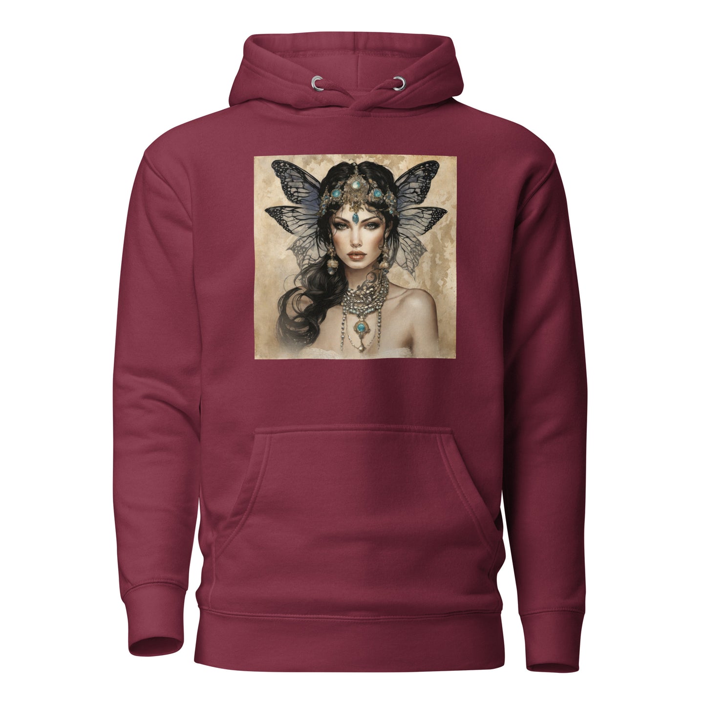 Alluring Fairy Women's Fantasy Hoodie Maroon