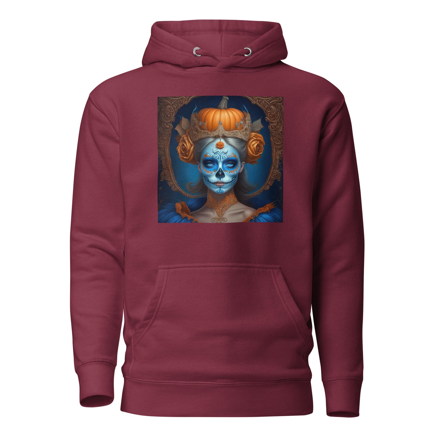 Cinderella Day of the Dead Women's Fairy Tale Hoodie Maroon