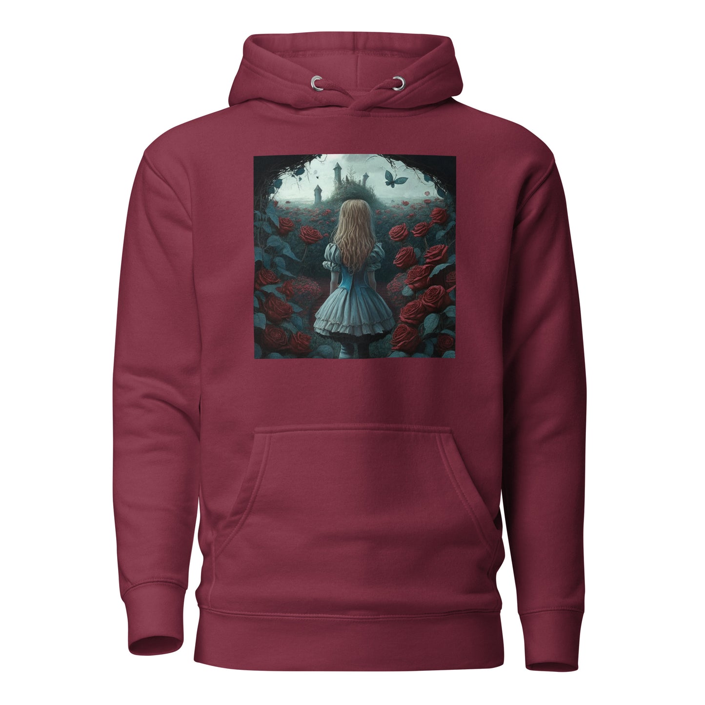 Alice and the Path or Roses Women's Hoodie Maroon