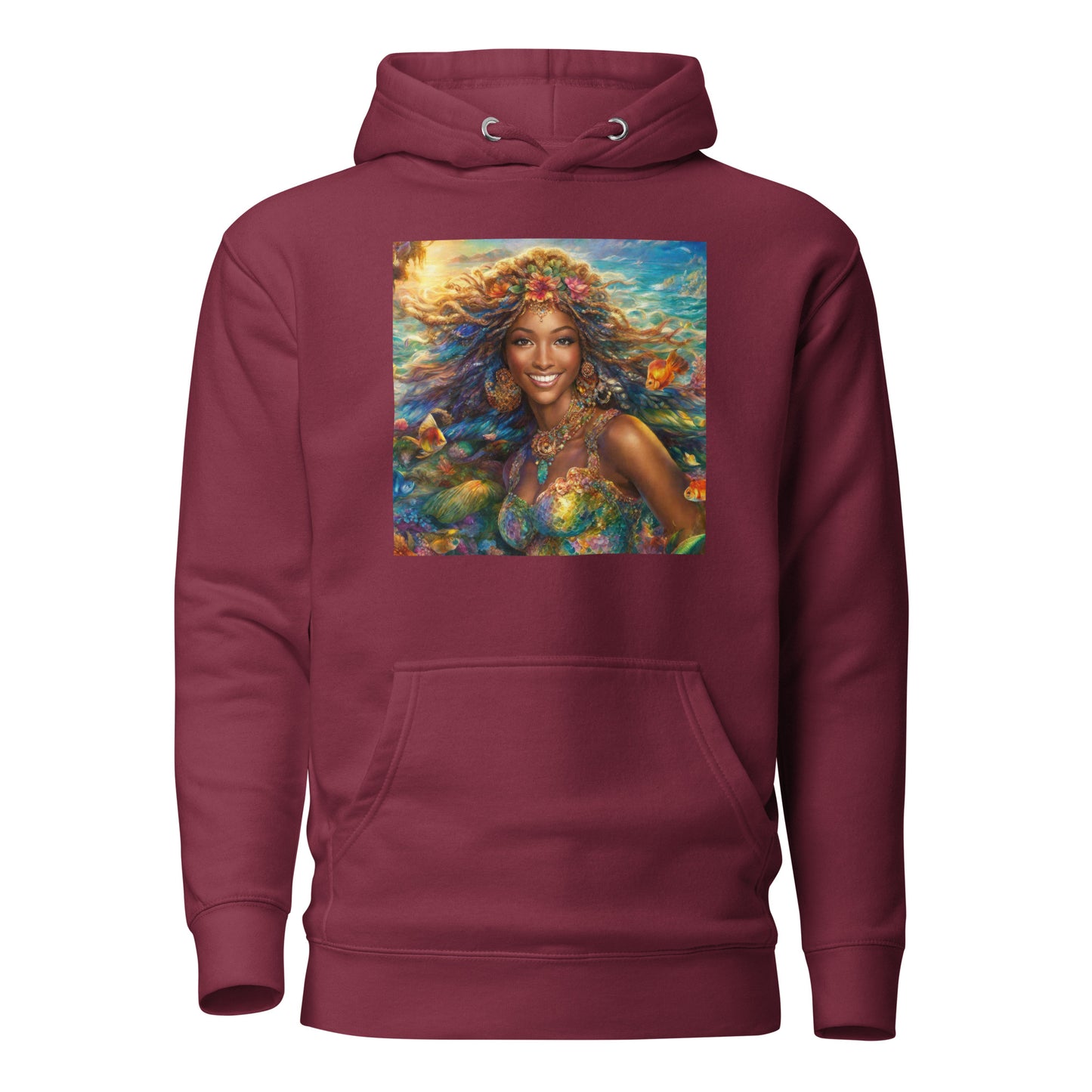 Little Mermaid Fairy Tale Women's Hoodie Maroon