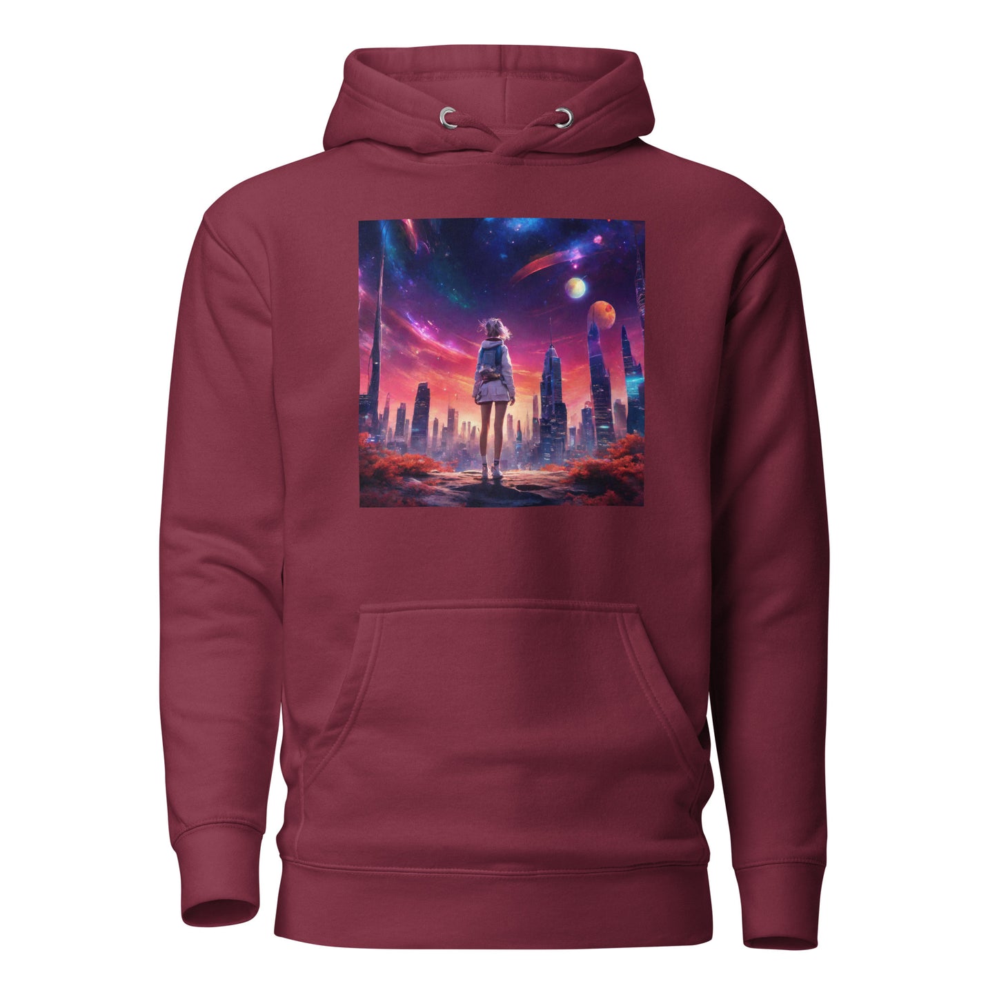 Amazing Space Explorer Women's Hoodie Maroon