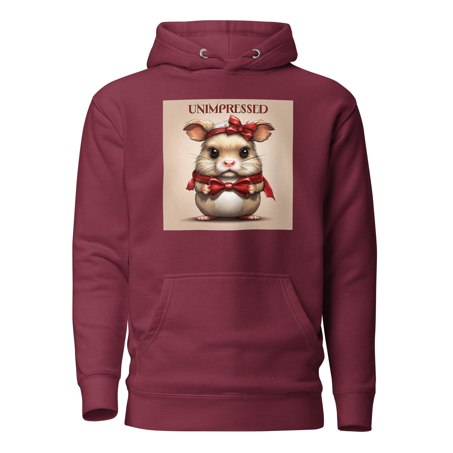 Unimpressed Women's Funny Hoodie Maroon