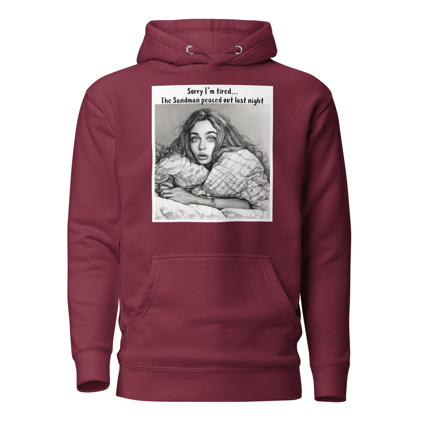 Sandman Peaced Out Women's Funny Hoodie Maroon