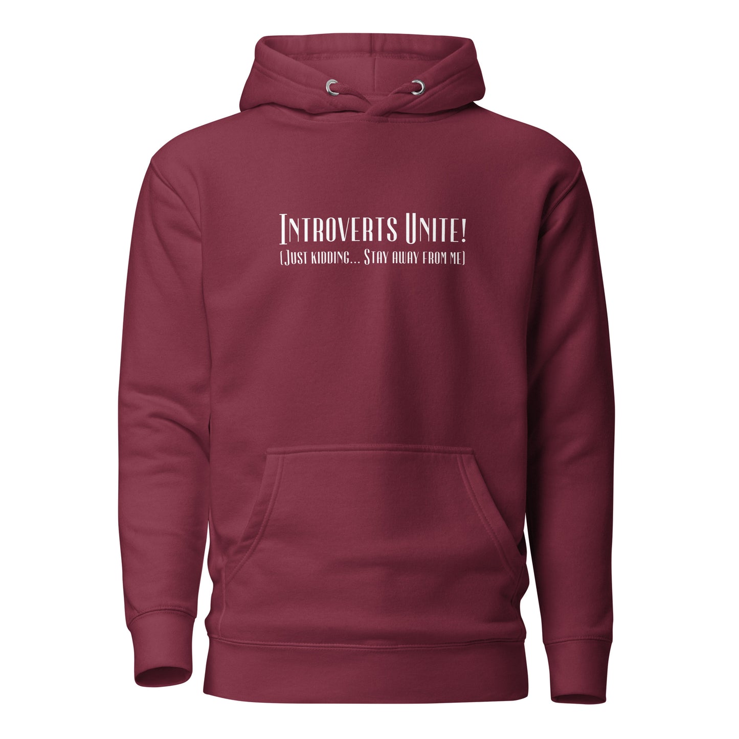 Introverts Unite Women's Funny Hoodie Maroon