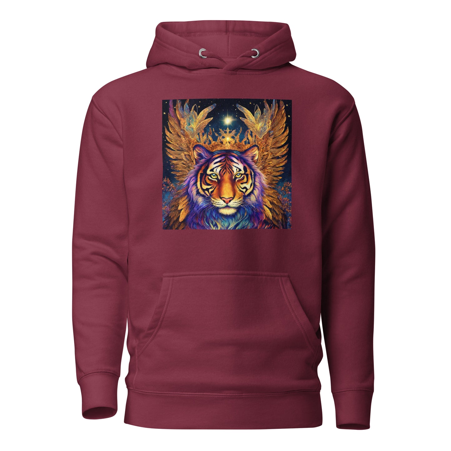 Beautiful Bengal Tiger Women's Animal Lover Hoodie Maroon