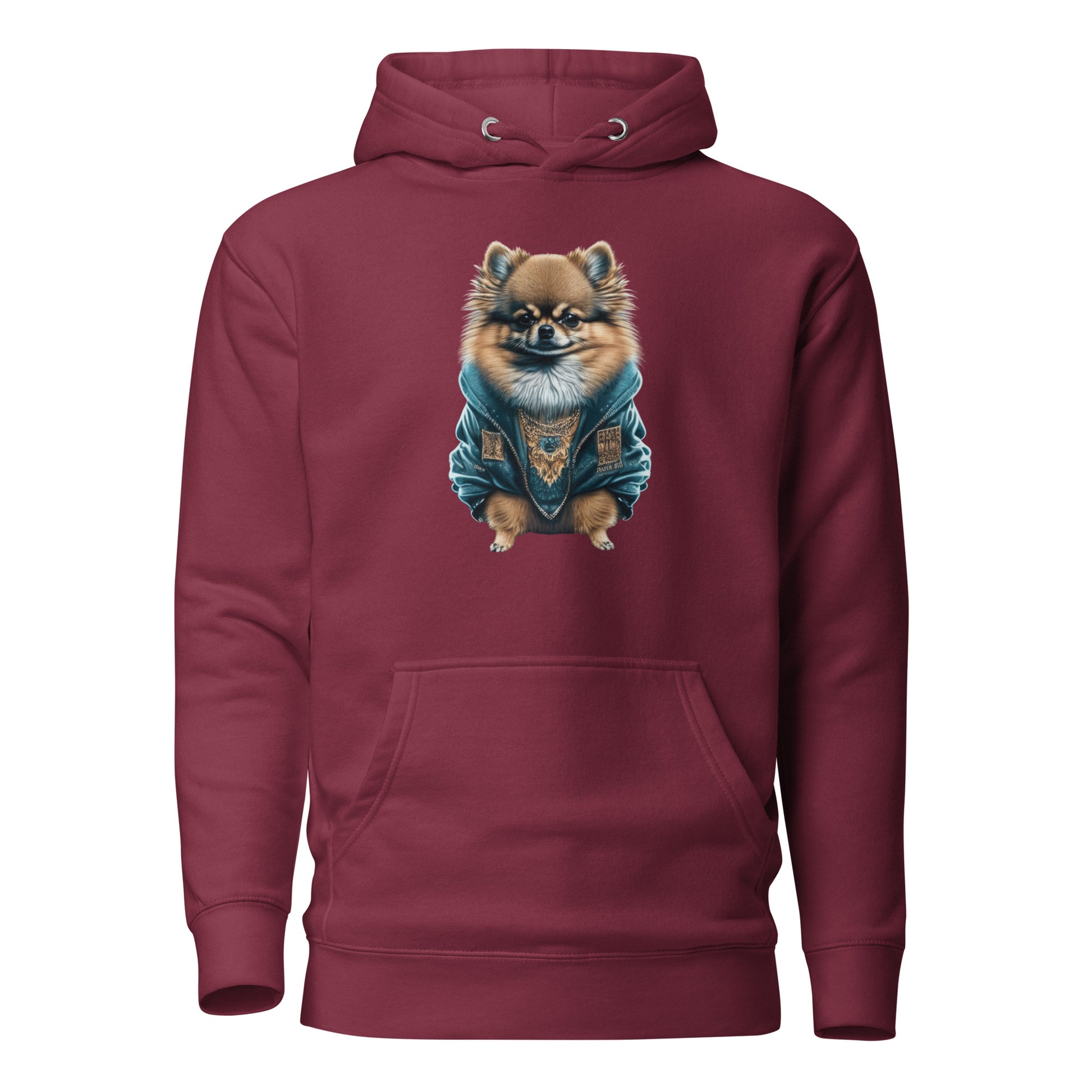 Fancy Pomeranian Women's Dog Lover Hoodie Maroon