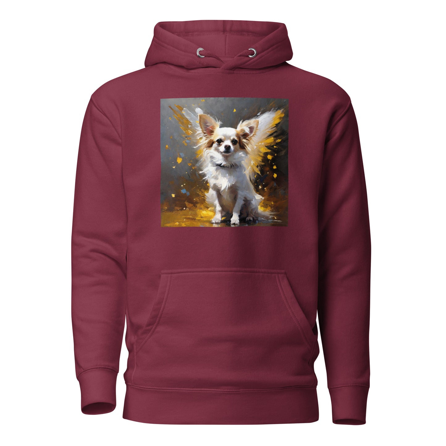 Angel Chihuahua Women's Dog Lover Hoodie Maroon