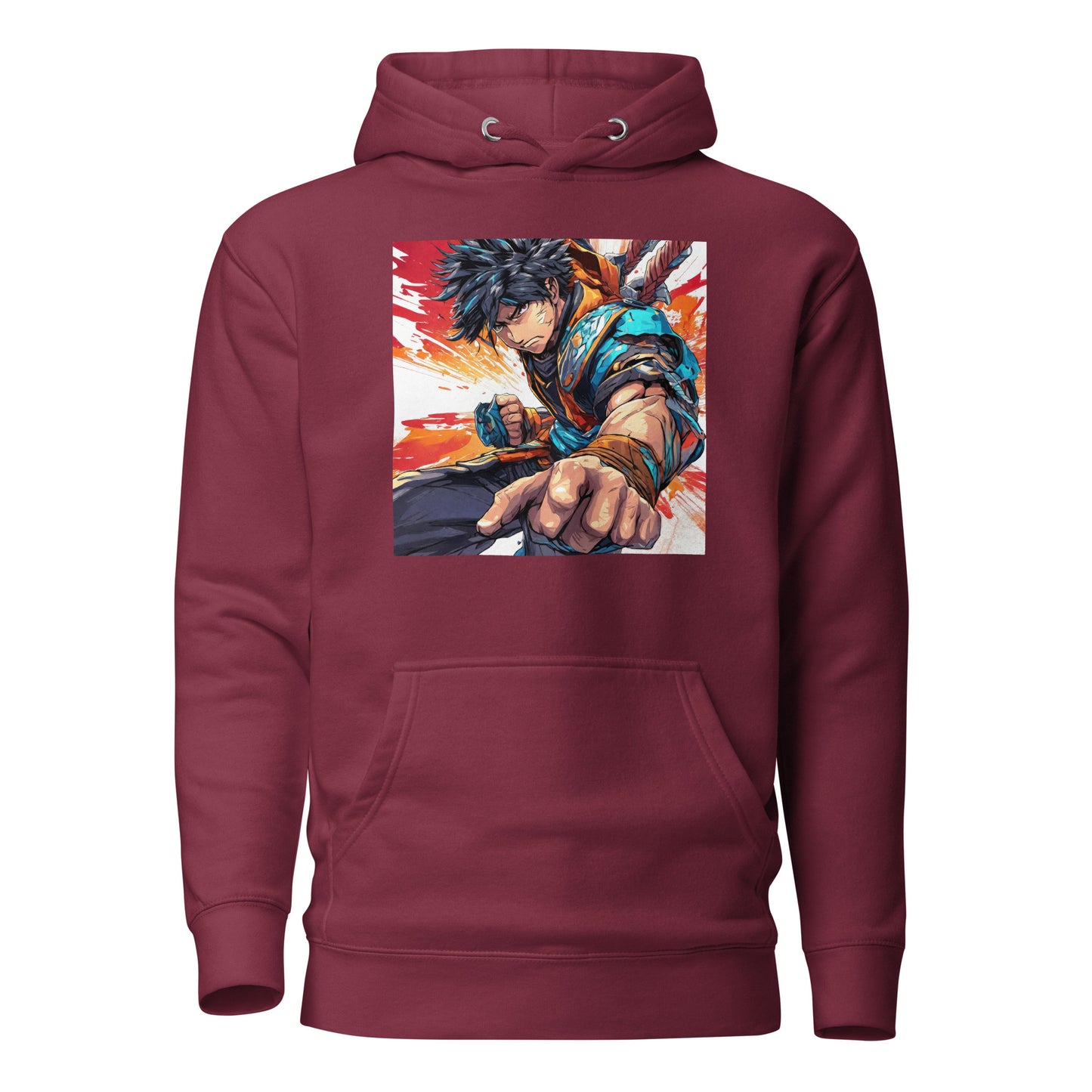 Dauntless Hero Women's Anime Hoodie Maroon