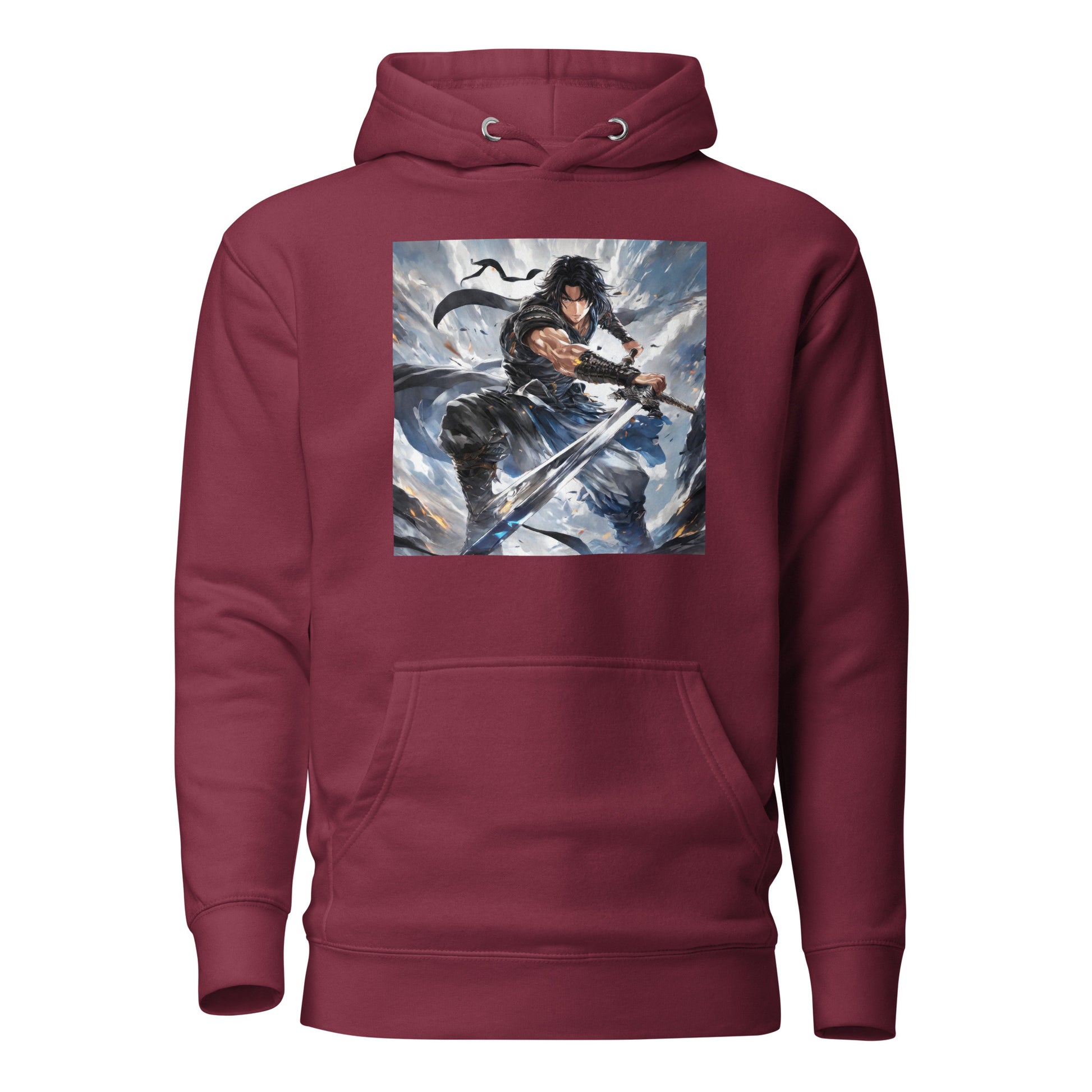 Victory is Mine Women's Anime Hoodie Maroon