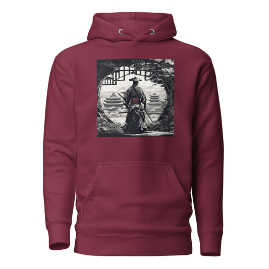 Stoic Samurai Women's Anime Hoodie Maroon