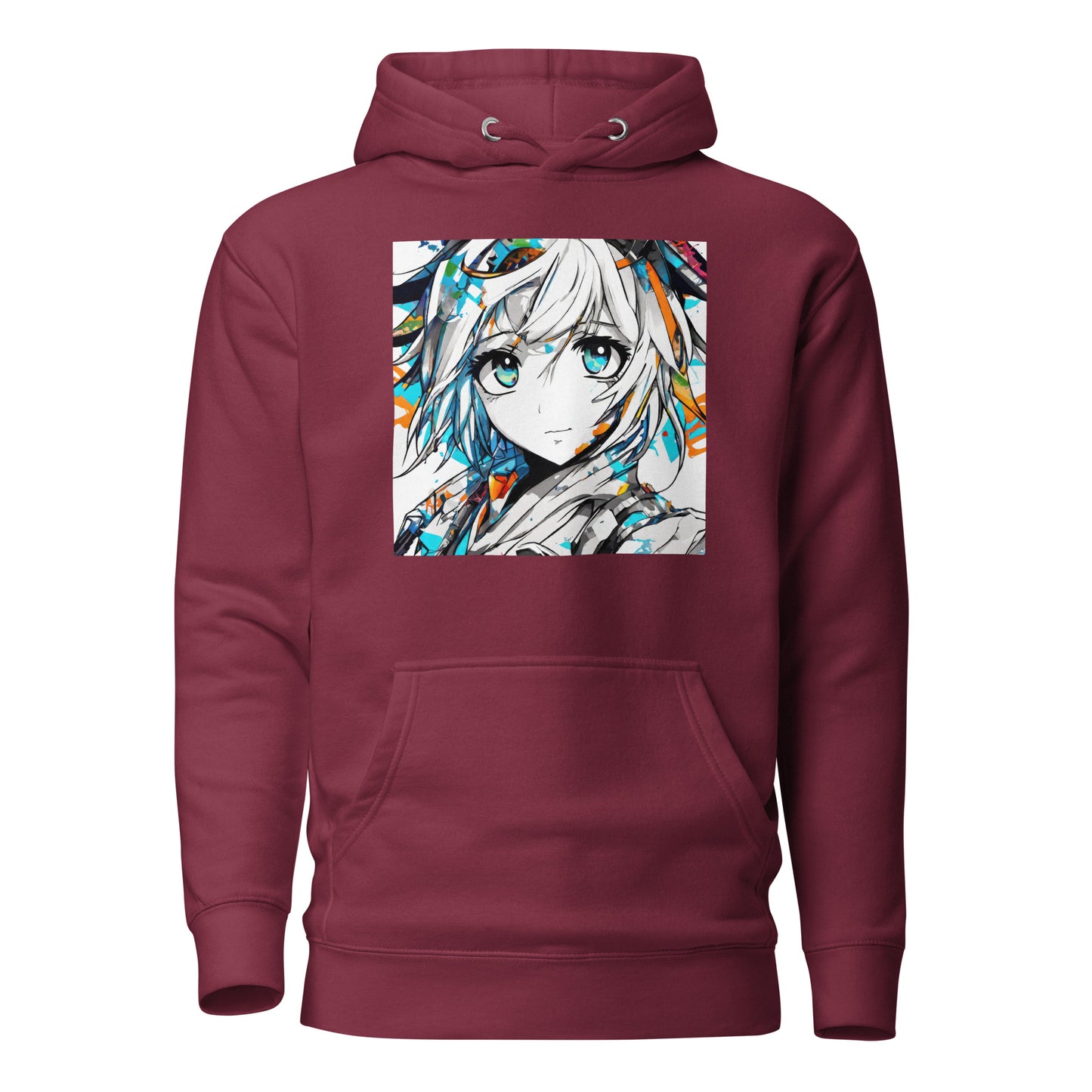 Women's Anime Addict Hoodie Maroon