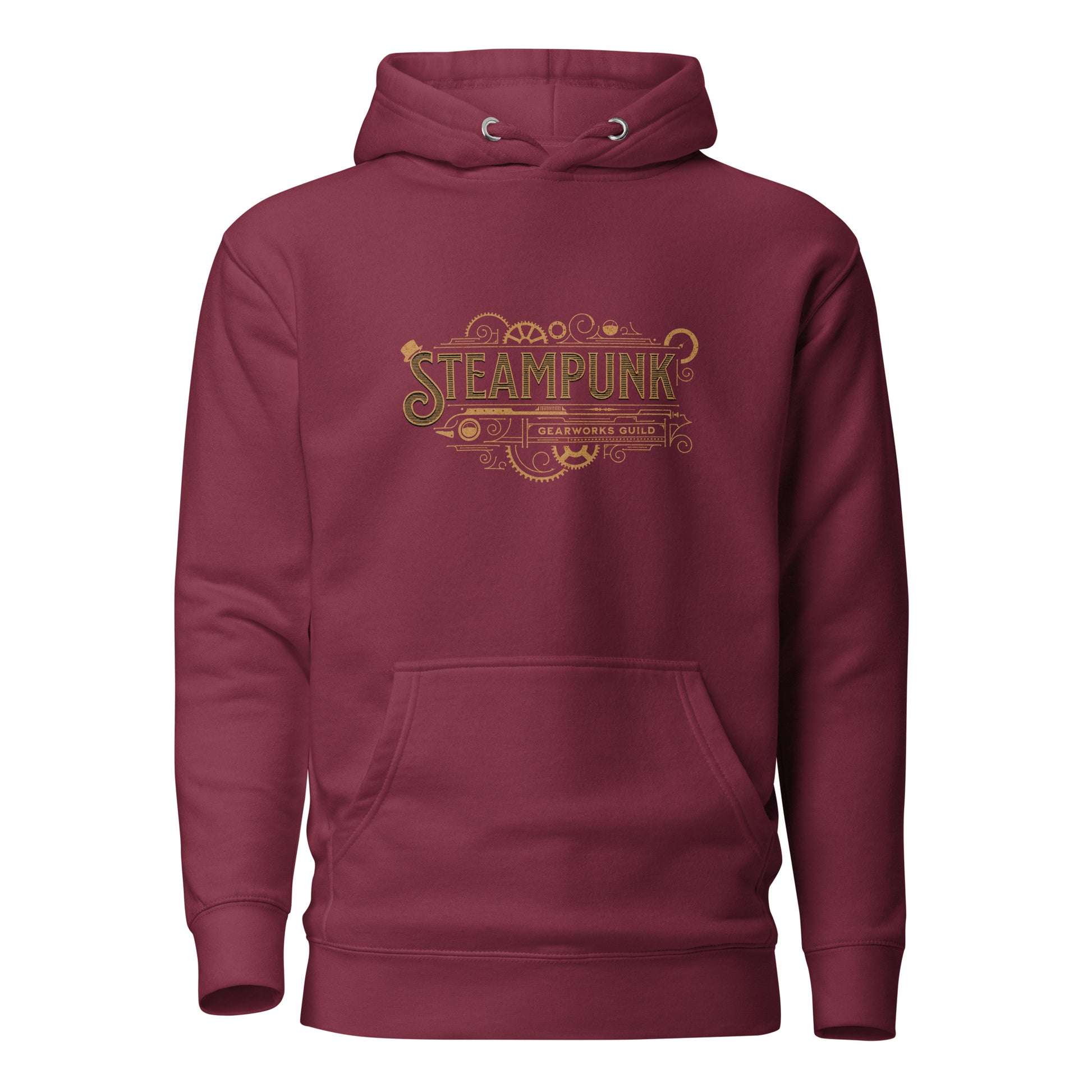 Steampunk Gearworks Guild Women's Hoodie Maroon