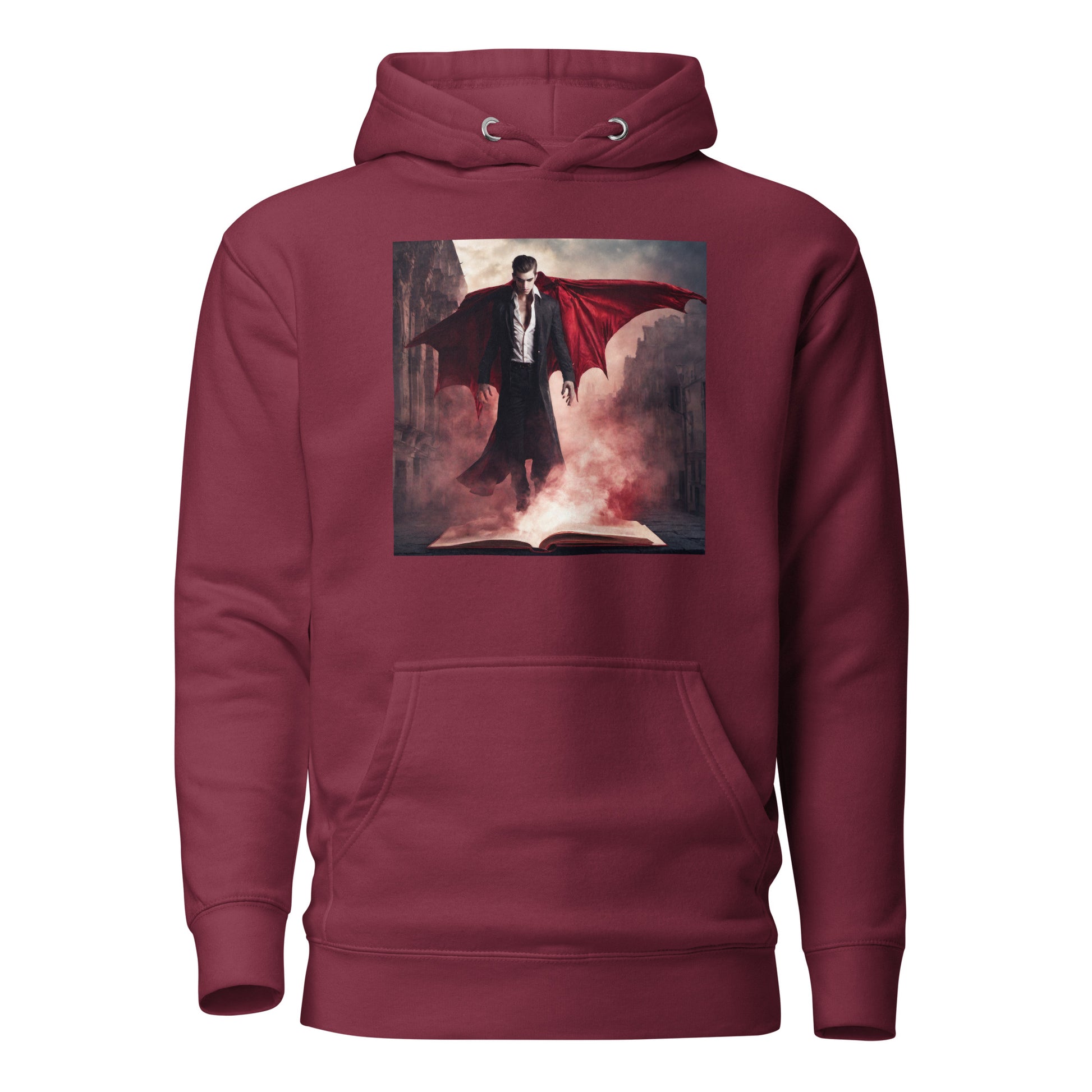 Women's Vampire Book Lover Hoodie Maroon