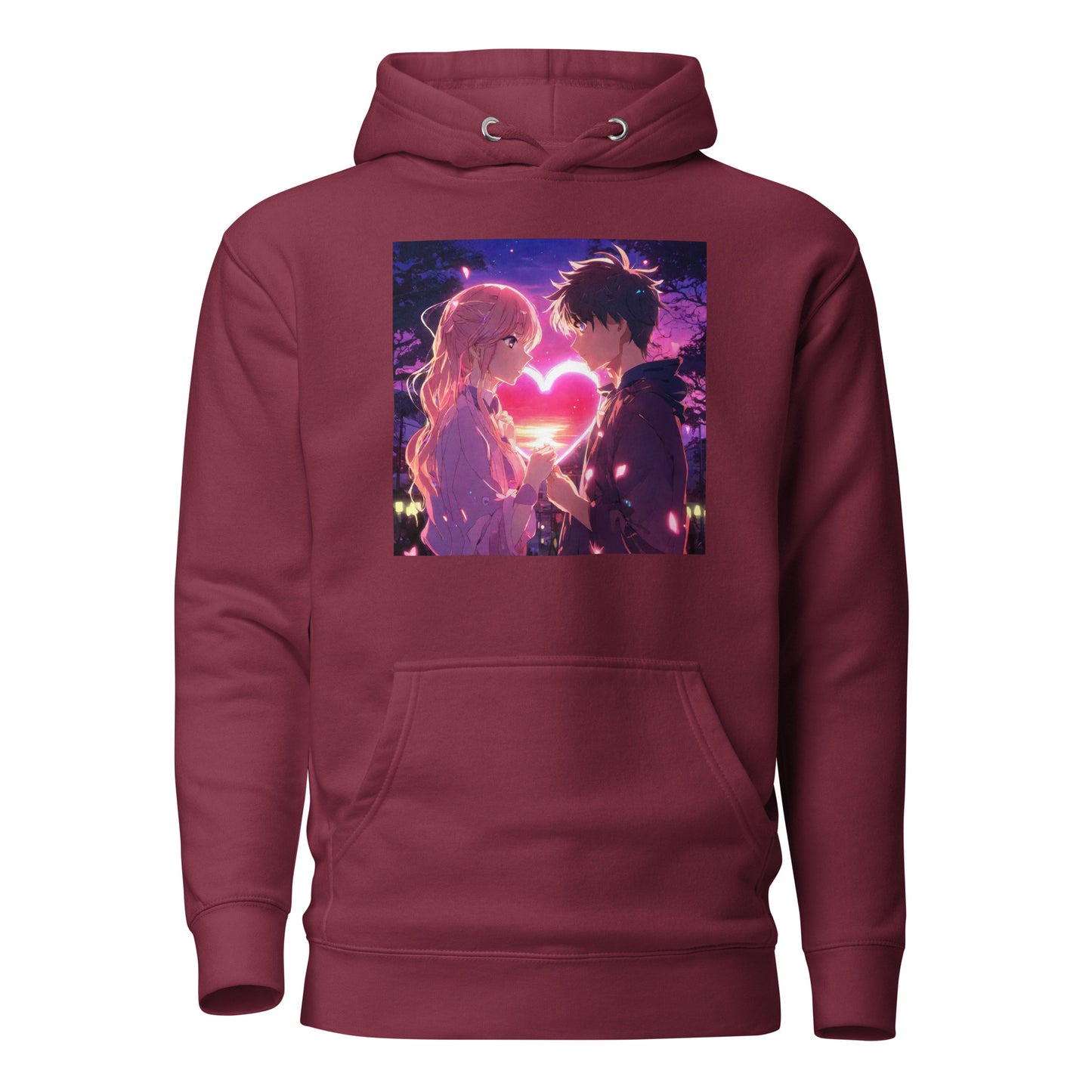 Women's Valentine's Day Love Hoodie Maroon