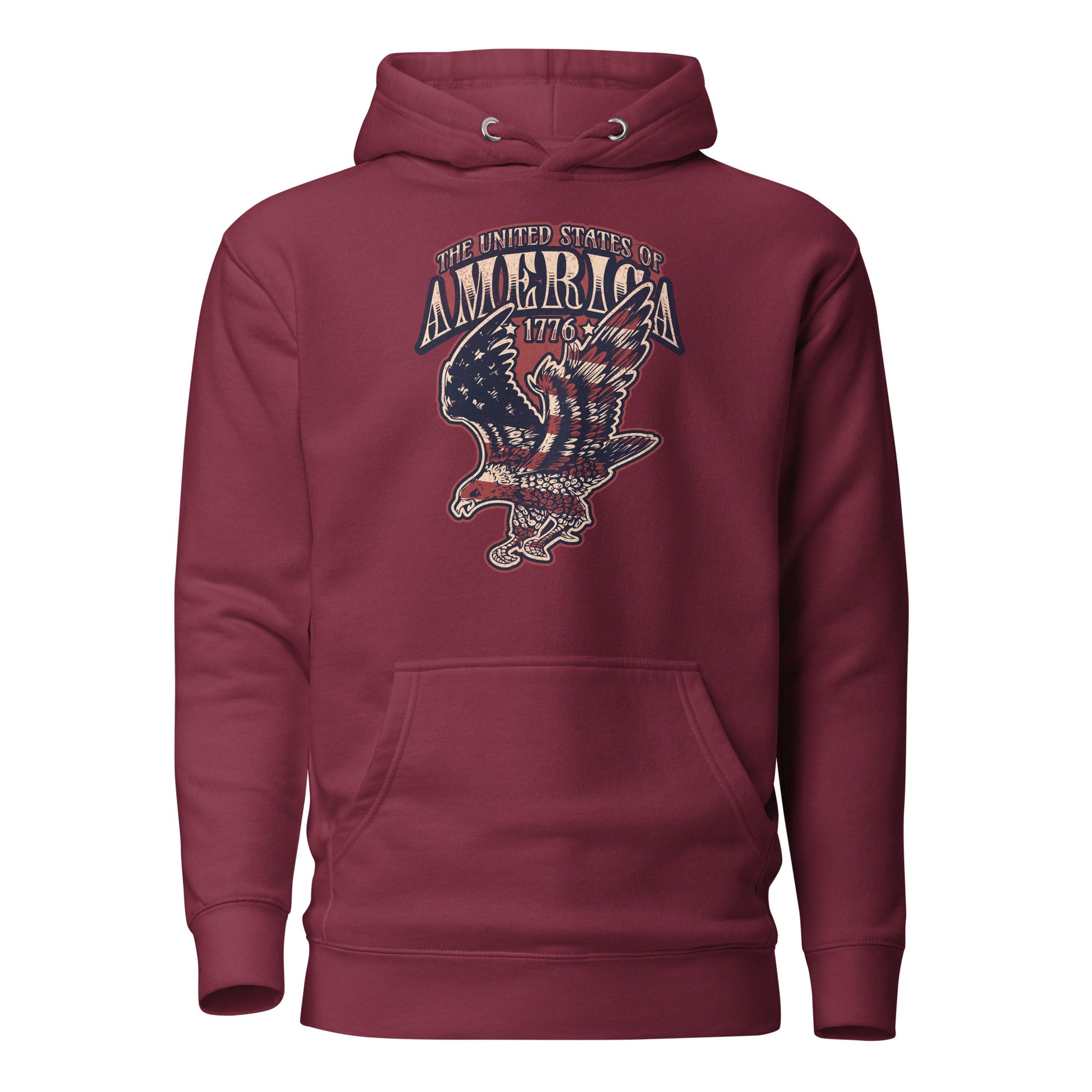 United States of America Independence Day Women's Hoodie Maroon