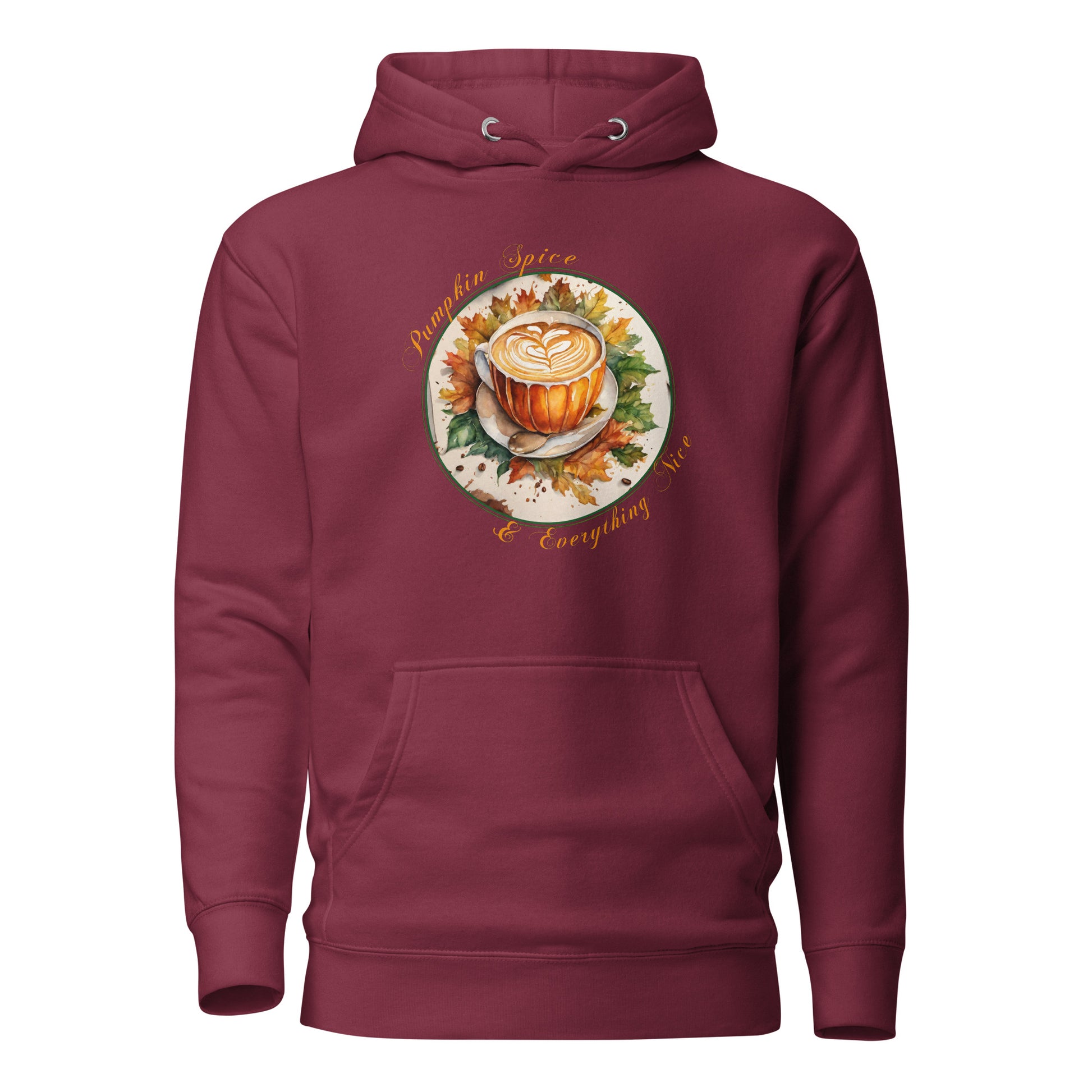 Pumpkin Spice & Everything Nice Women's Fall Hoodie Maroon