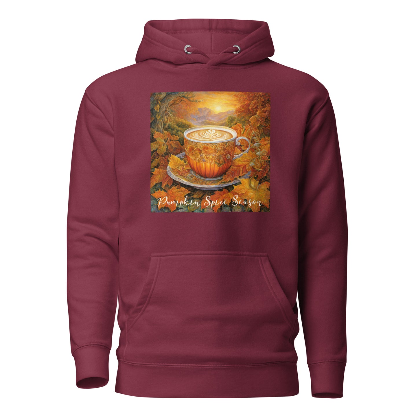 Pumpkin Spice Season Women's Autumn Hoodie Maroon