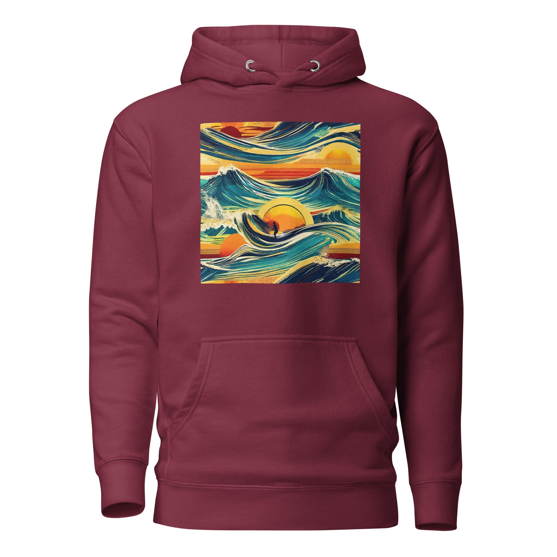 Surf's Up Women's Hoodie Maroon