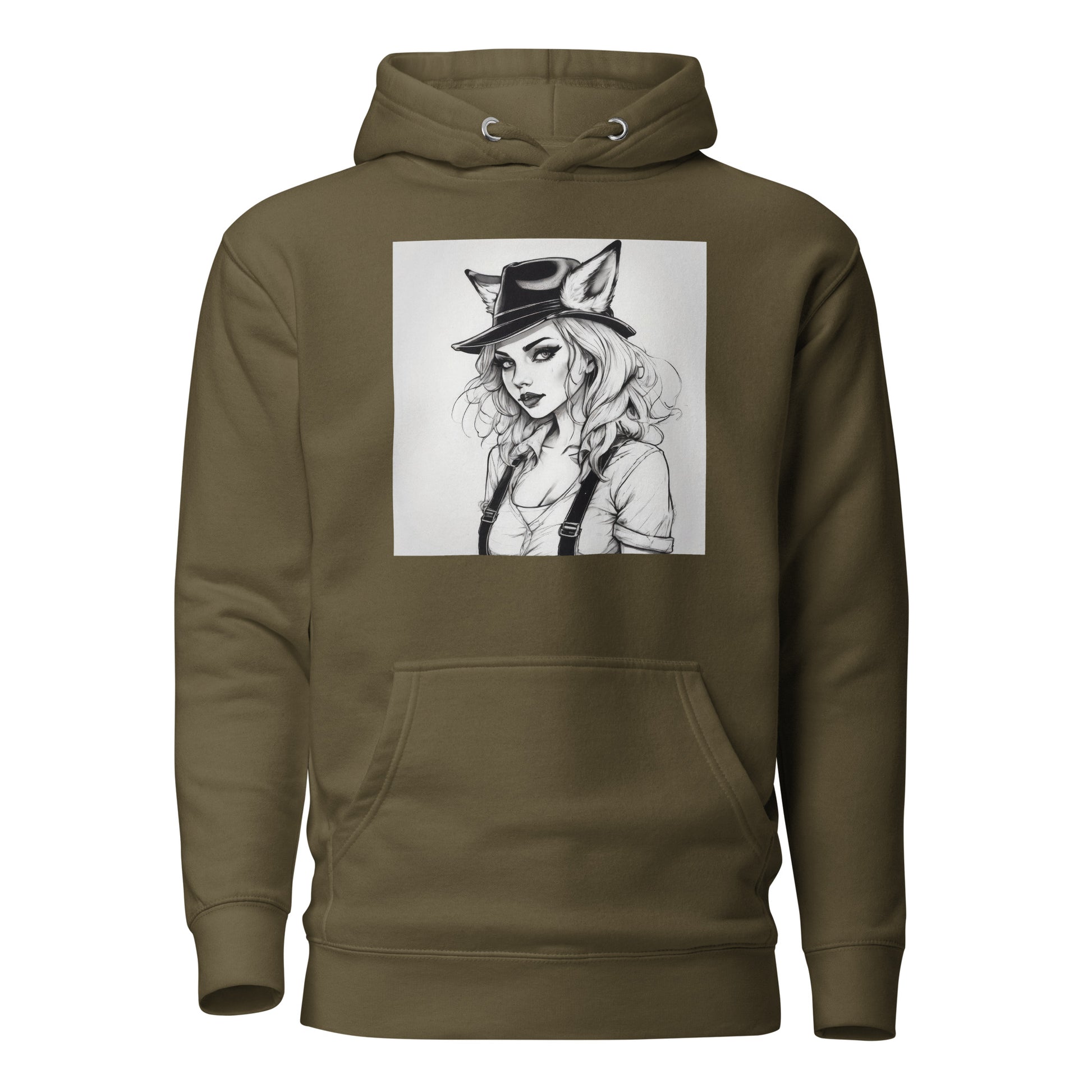 Foxy Lady Women's Hoodie Military Green