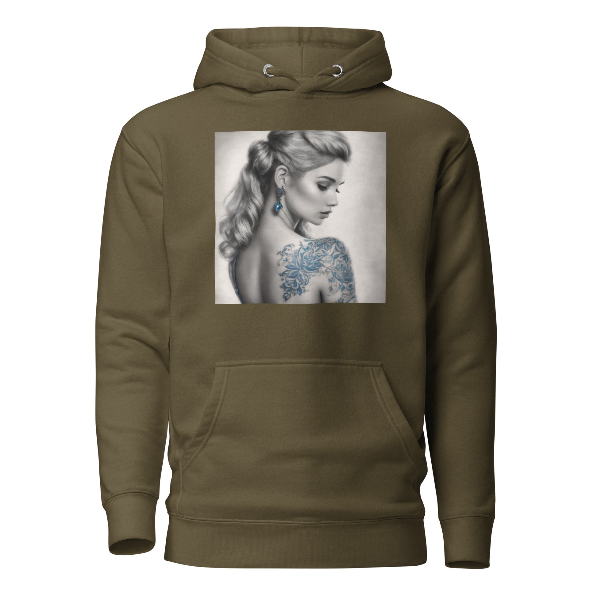 Inked Cinderella Women's Hoodie Military Green