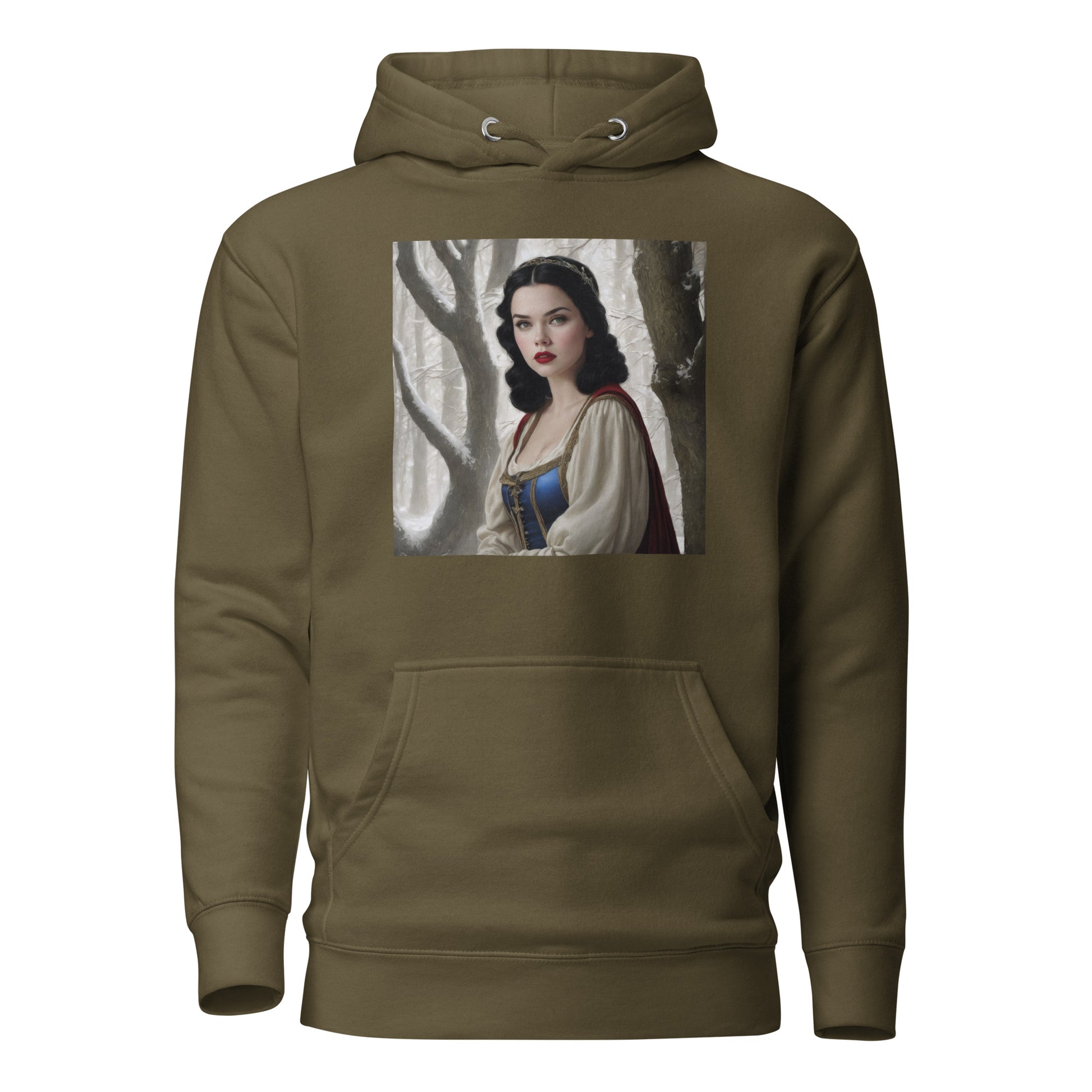 Snow White in Forest Hoodie Military Green