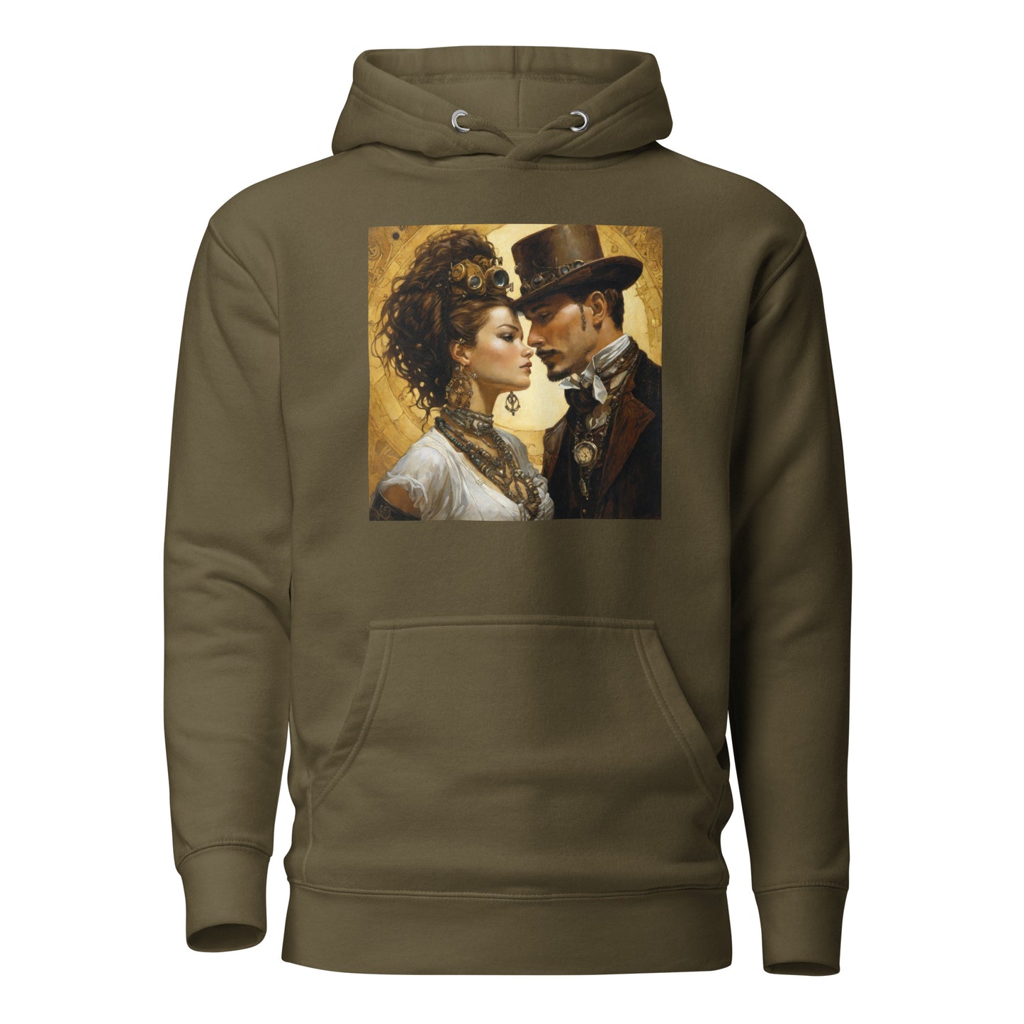 Steampunk Love Hoodie Military Green