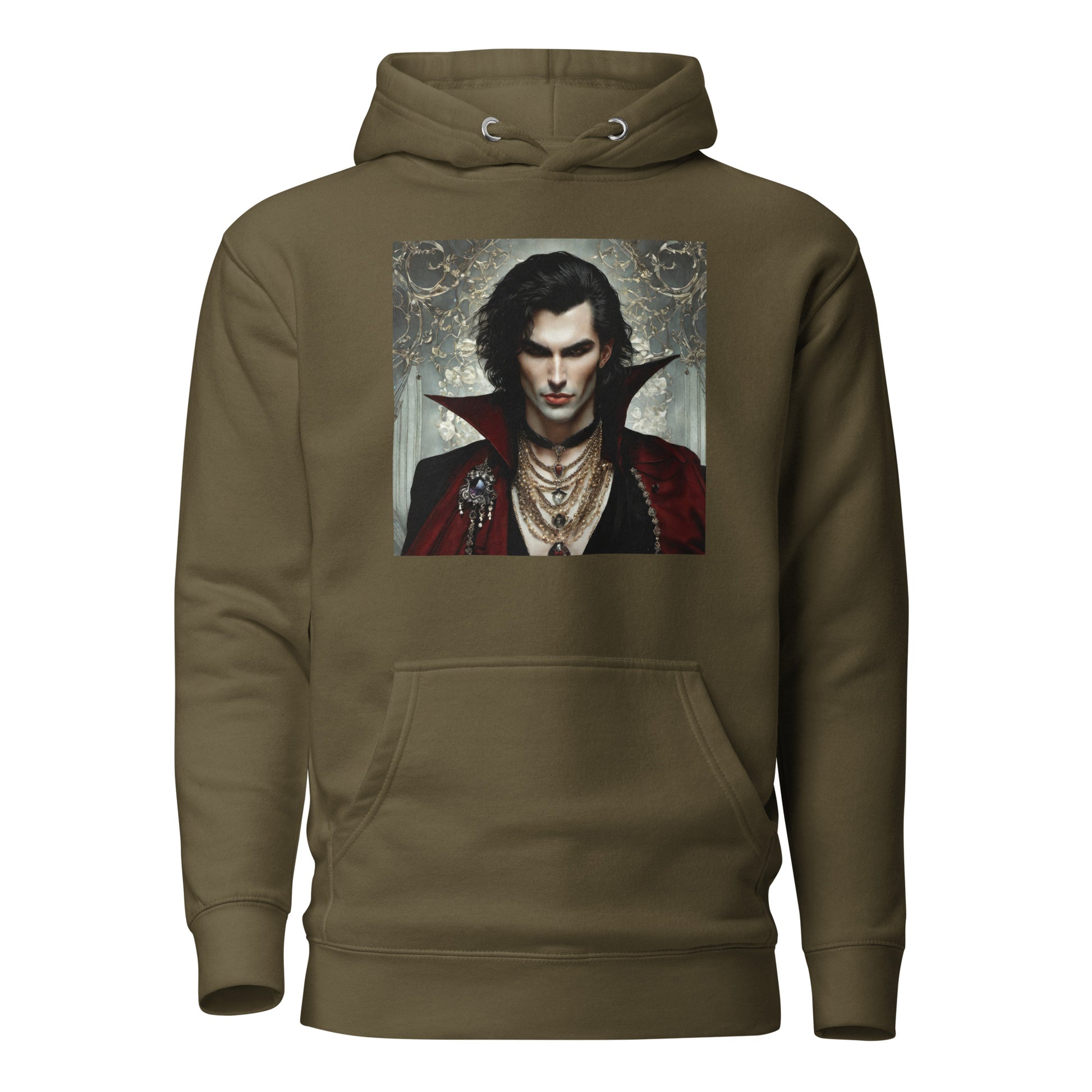 Alluring Vampire Women's Hoodie Military Green