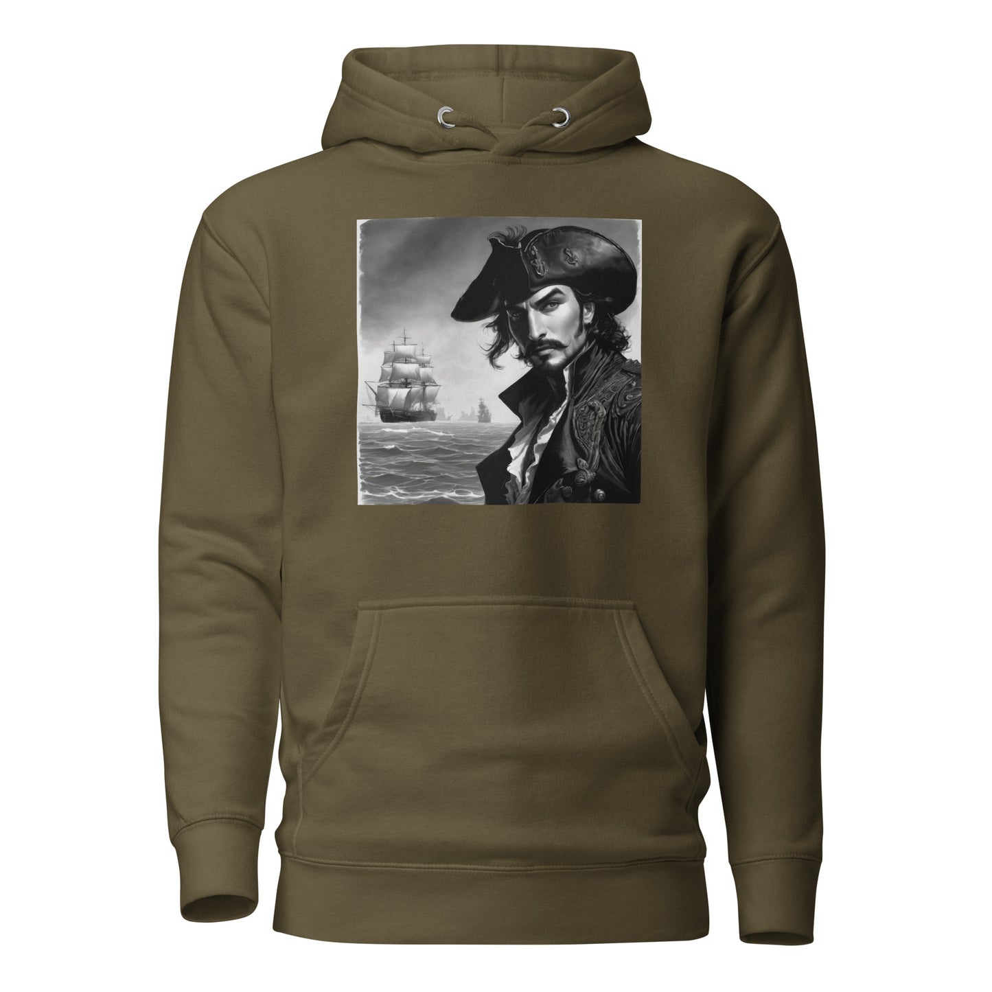 Captain Hook's Gaze Women's Hoodie Military Green