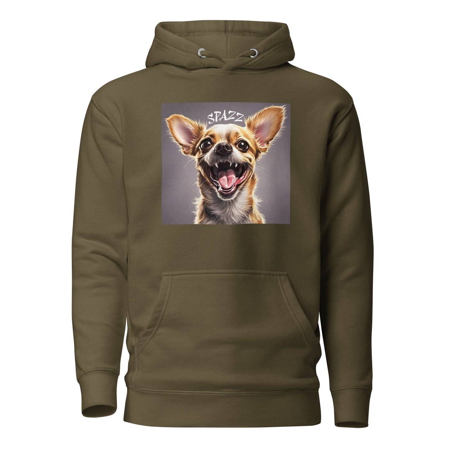 Spazz Women's Funny Hoodie Military Green