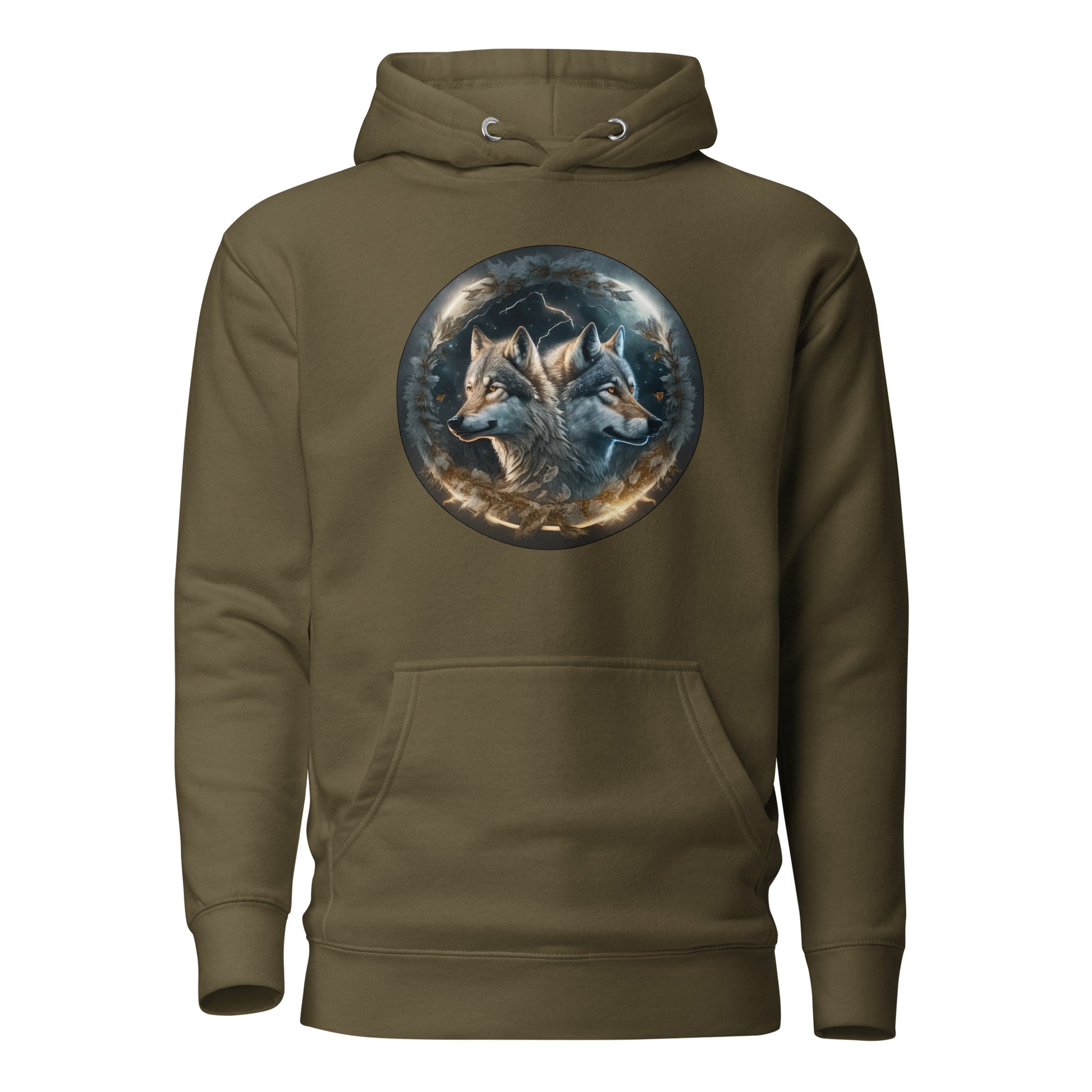 Women's Wolf Spirits Hoodie Military Green