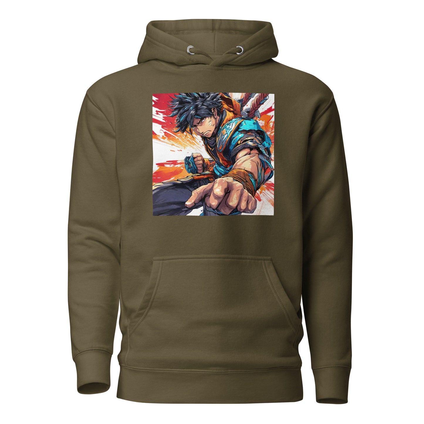 Dauntless Hero Women's Anime Hoodie Military Green