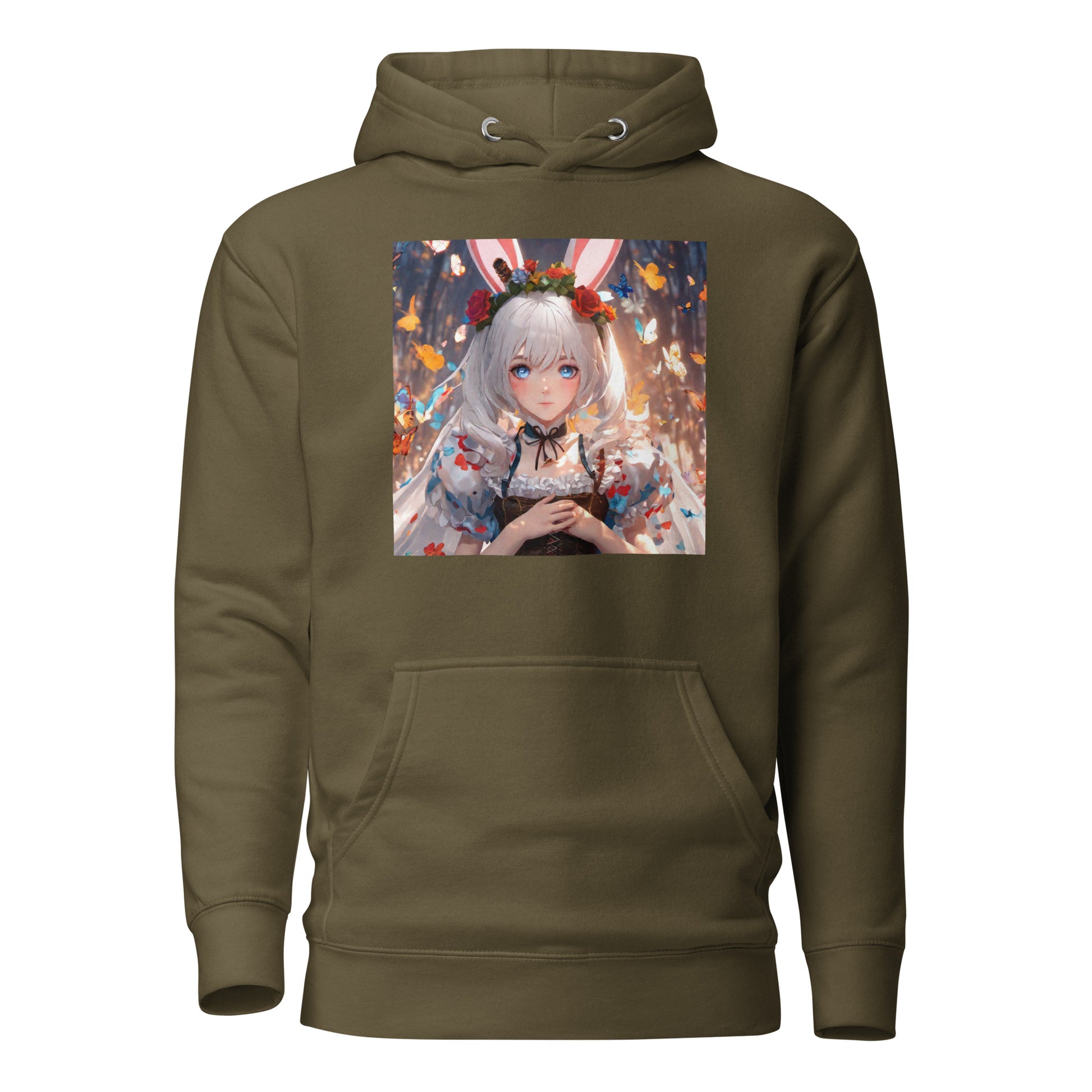 Women's Anime Alice from Alice in Wonderland Hoodie Military Green