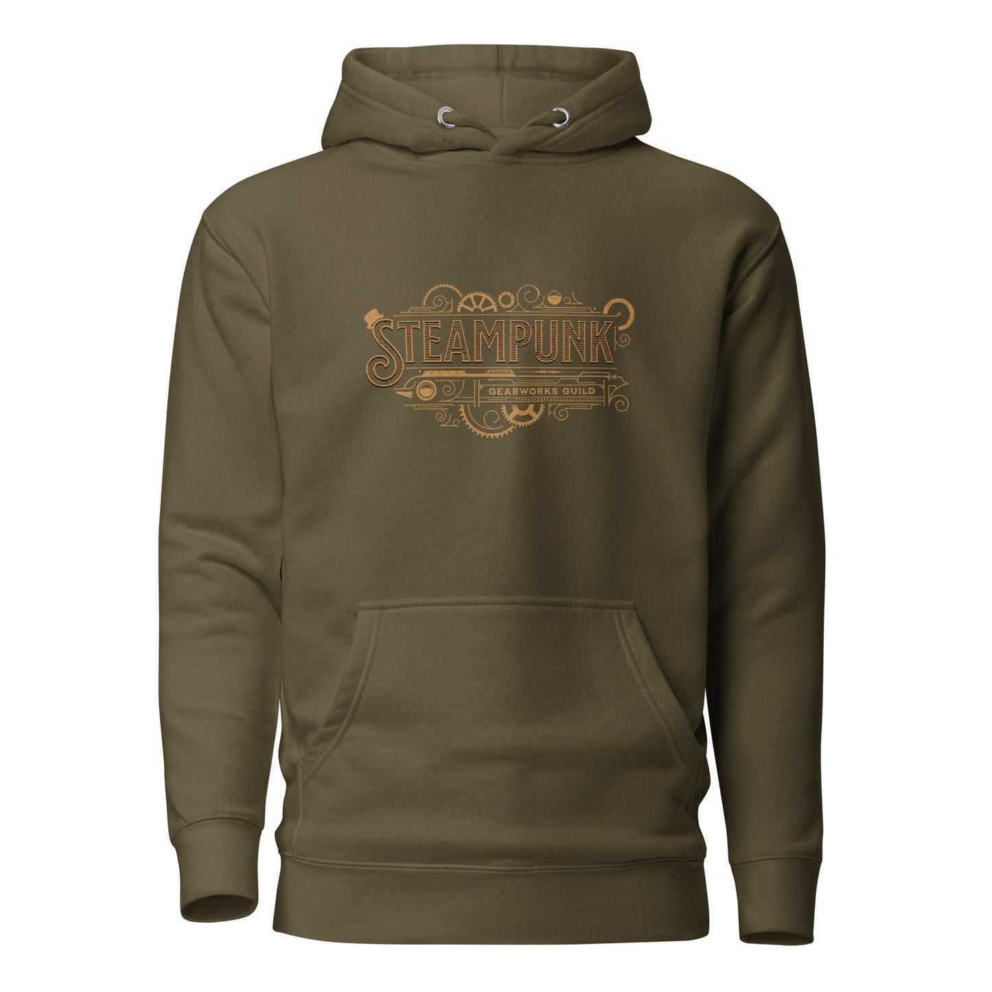 Steampunk Gearworks Guild Women's Hoodie Military Green