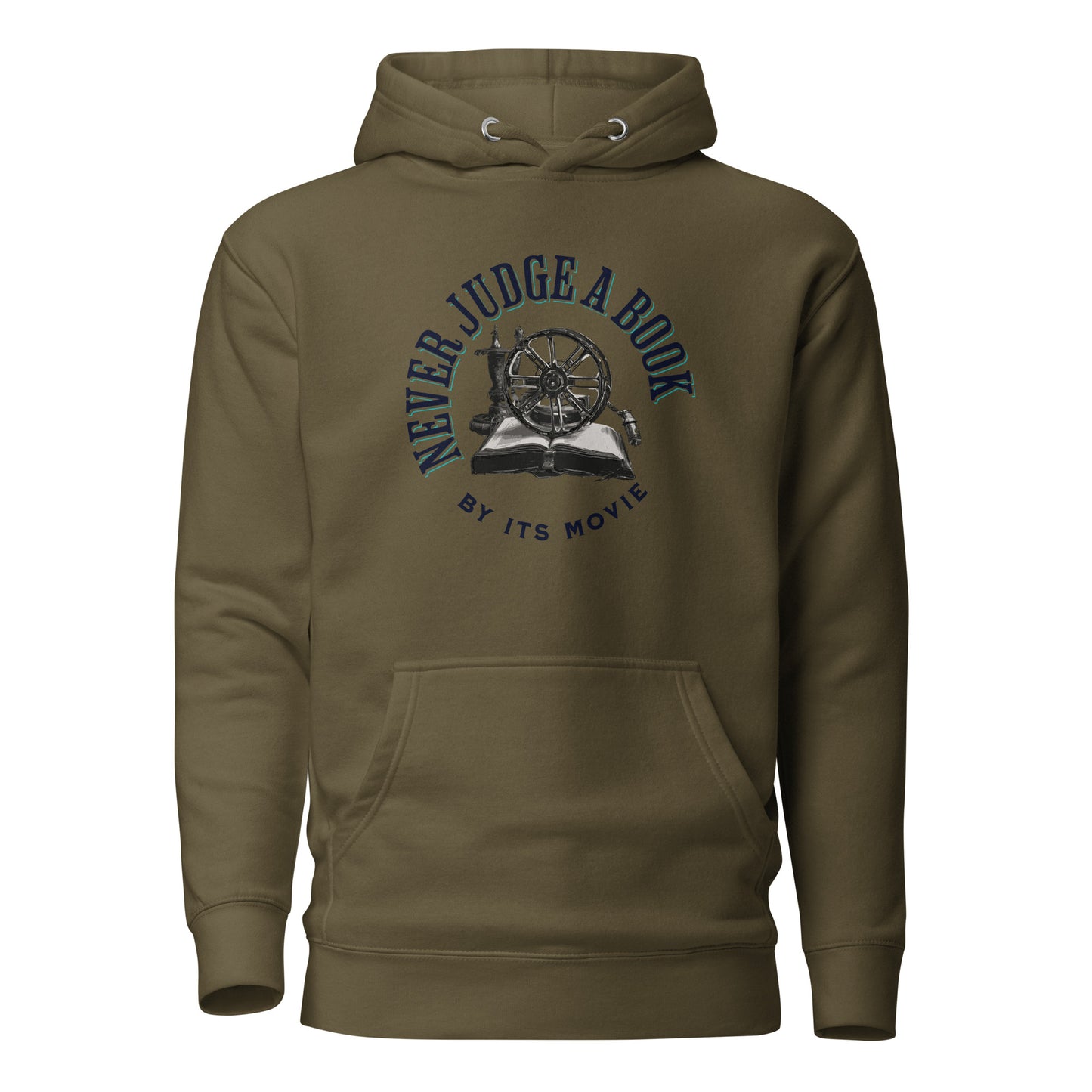 Never Judge a Book by its Movie Women's Hoodie Military Green