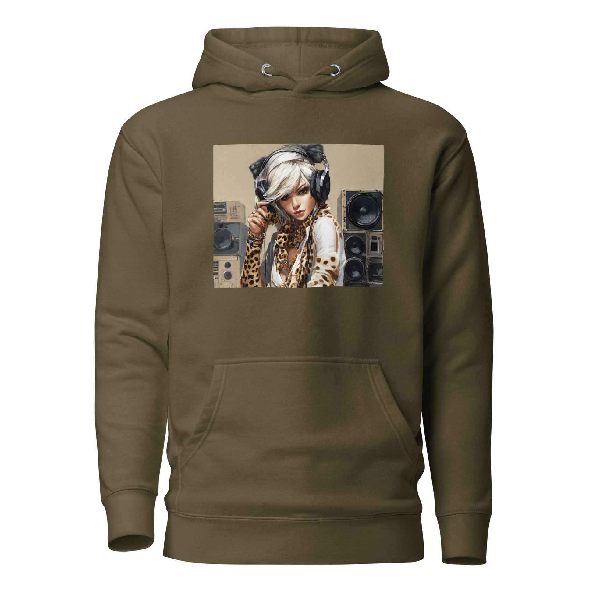 Women's DJing Hoodie Military Green