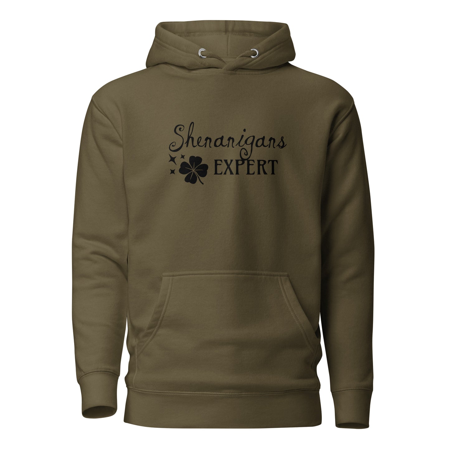 Shenanigans Expert Women's St Patty's Day Hoodie Military Green