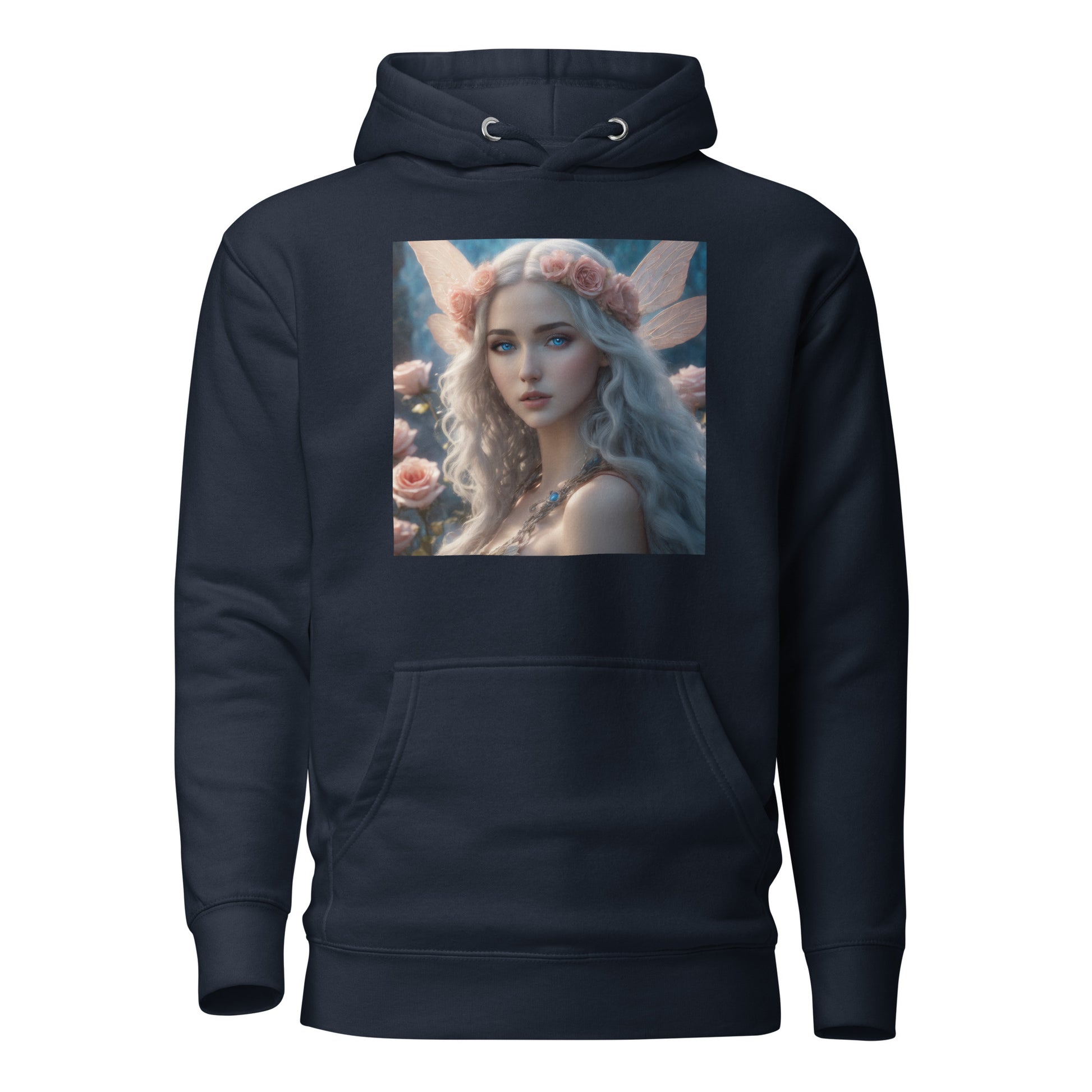 Rose Fairy Women's Fantasy Hoodie Navy Blazer