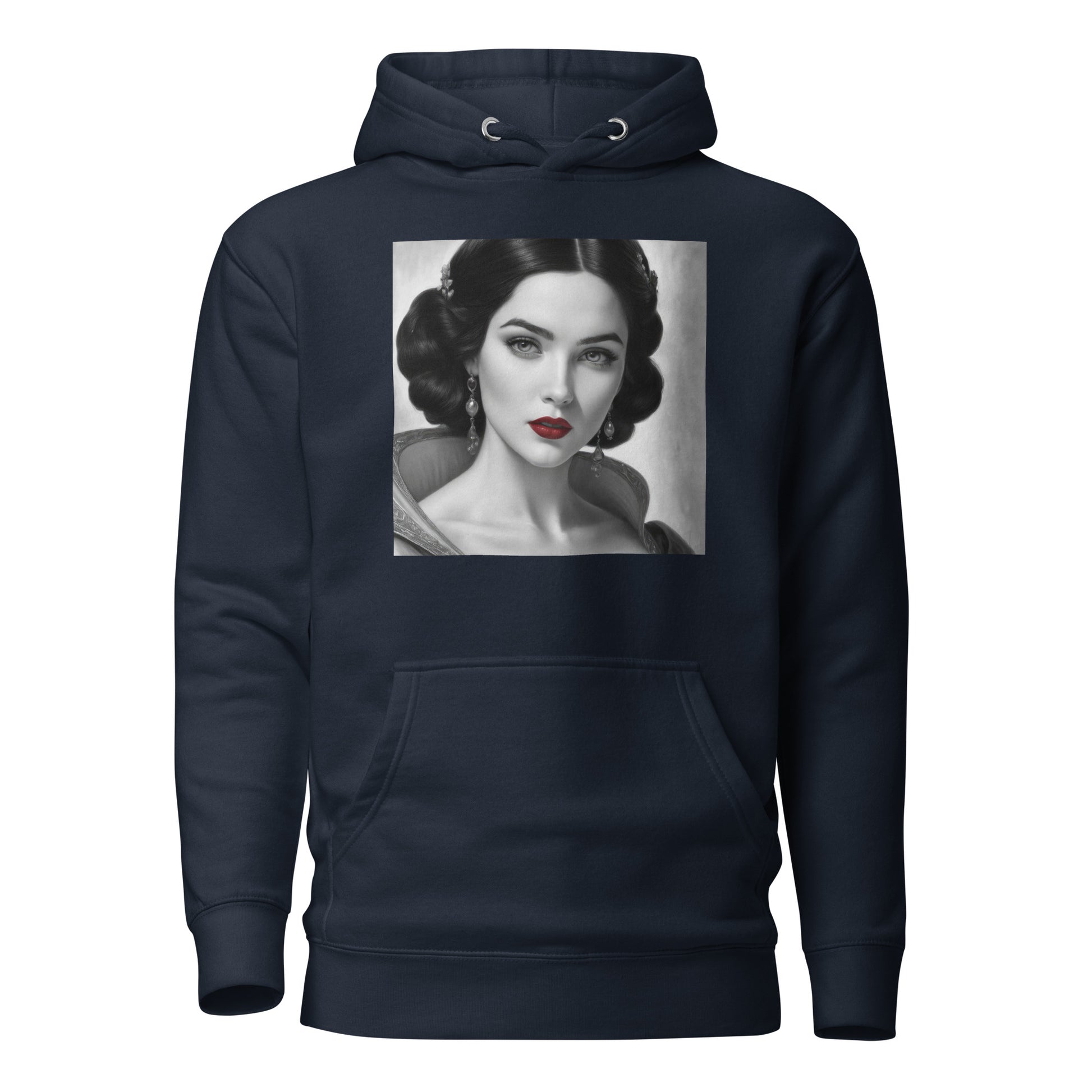 Snow White Portrait Women's Fairy Tale Hoodie Navy Blazer