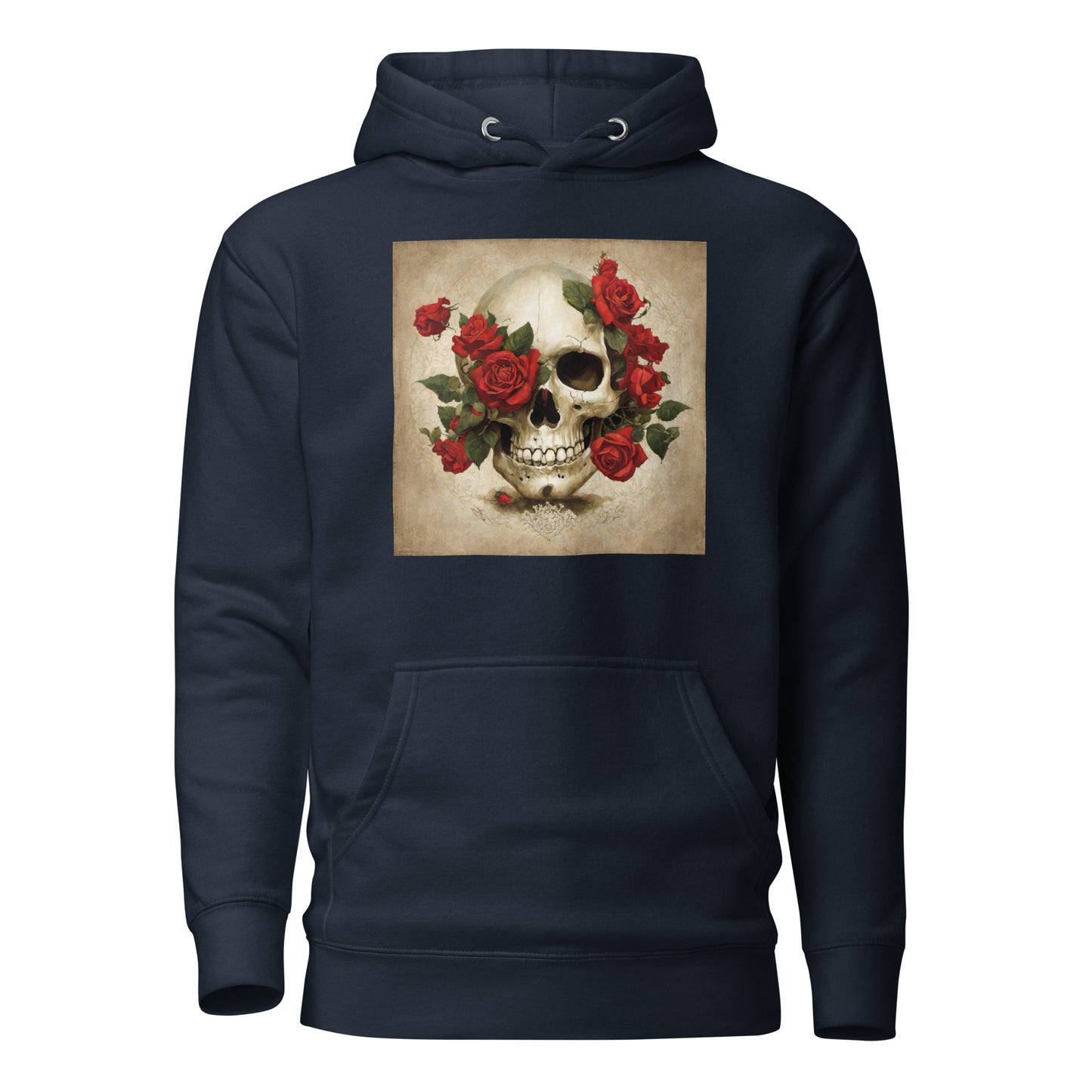 Skull & Roses Women's Hoodie Navy Blazer