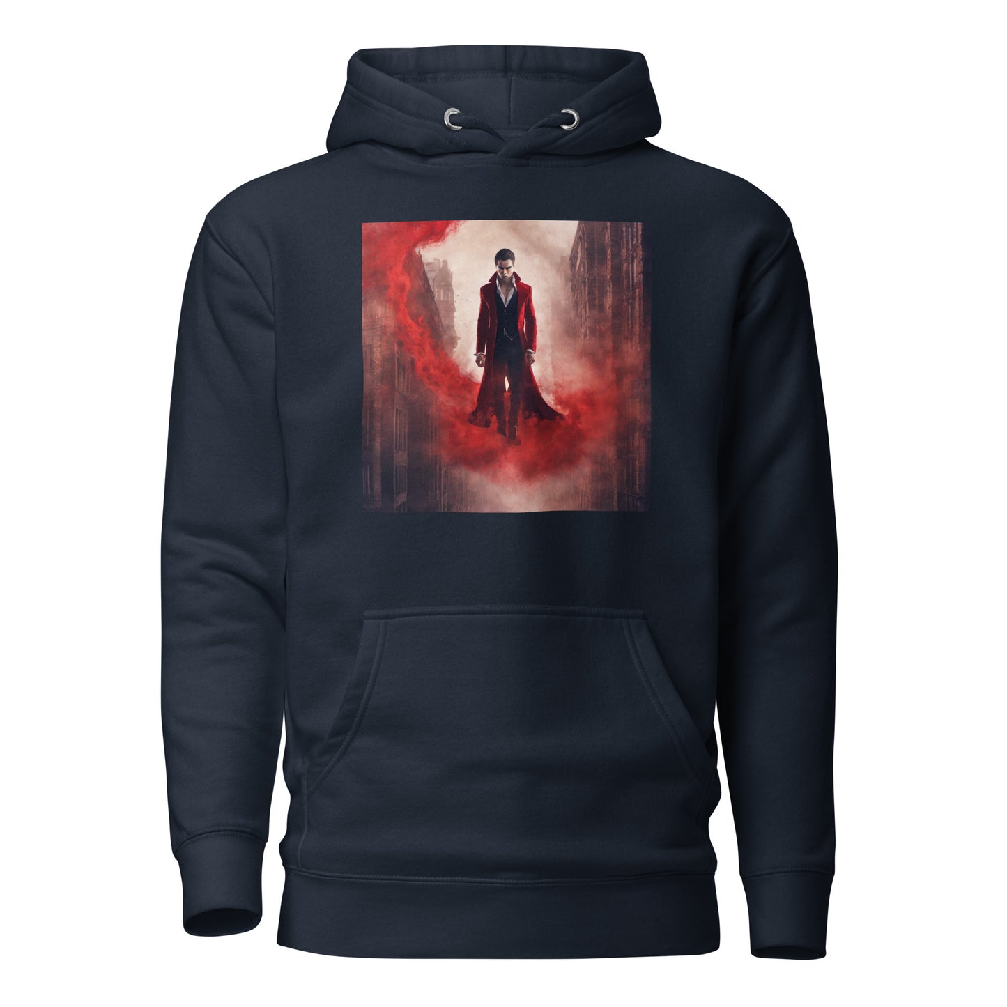 Vampire in Red Haze Women's Graphic Hoodie Navy Blazer