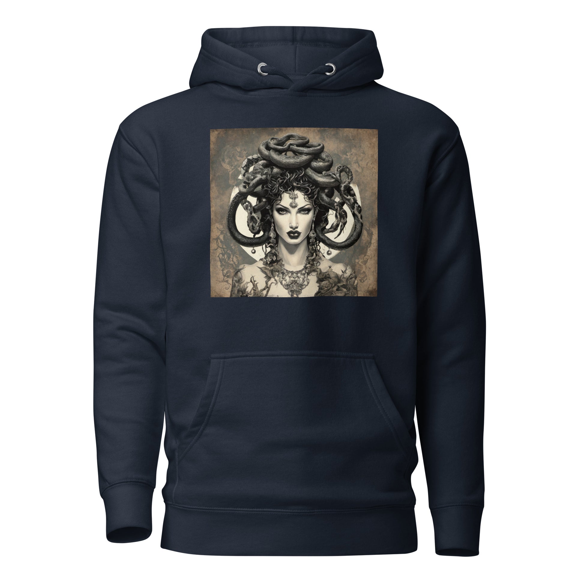 Medusa'a Gaze Women's Graphic Hoodie Navy Blazer