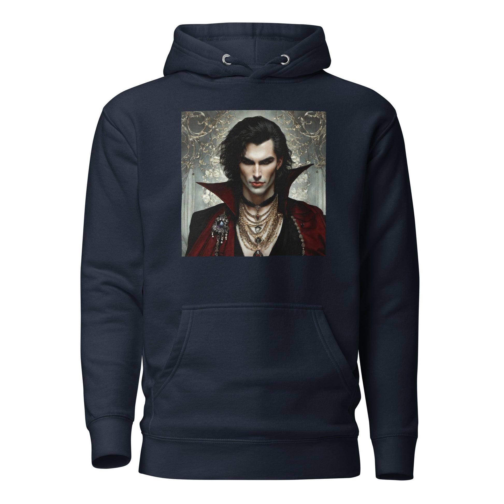 Alluring Vampire Women's Hoodie Navy Blazer