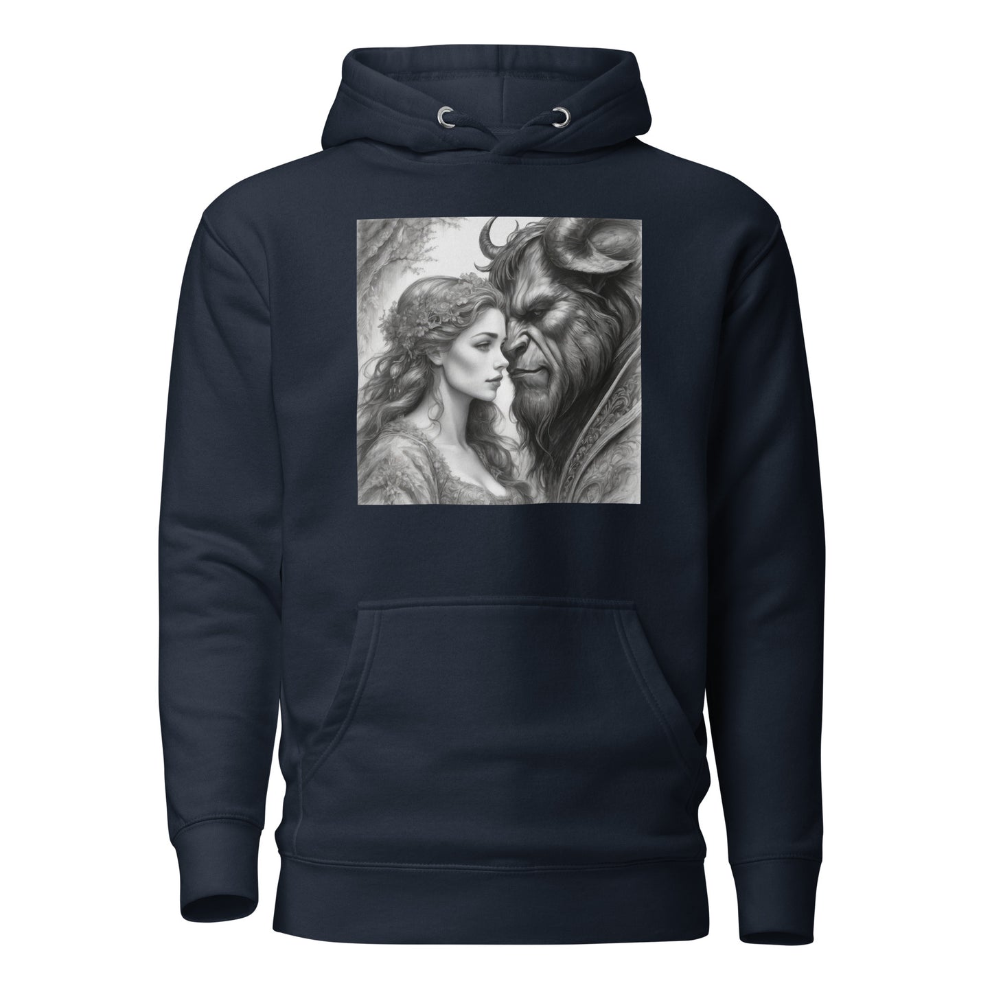 Beauty and the Beast Portrait Women's Hoodie Navy Blazer